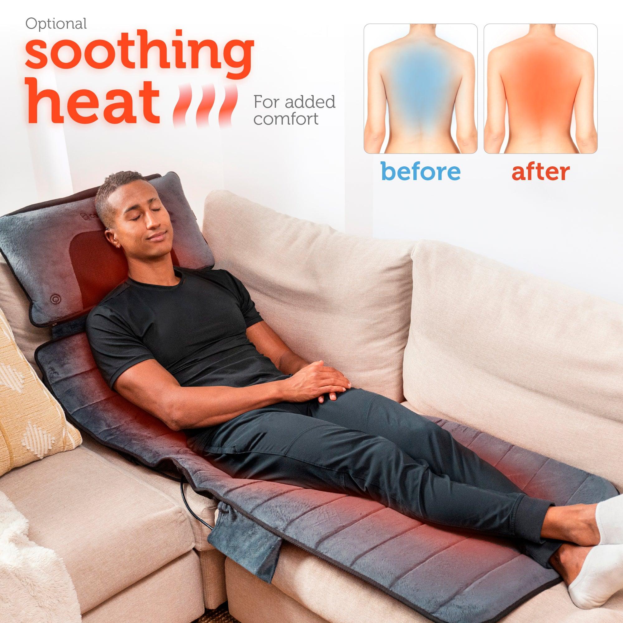 Comfier Full Body Massager Comfier Massage Mat, Full Body Heated Massage Pad with Movable Shiatsu Neck Massage Pillow CF-3603U