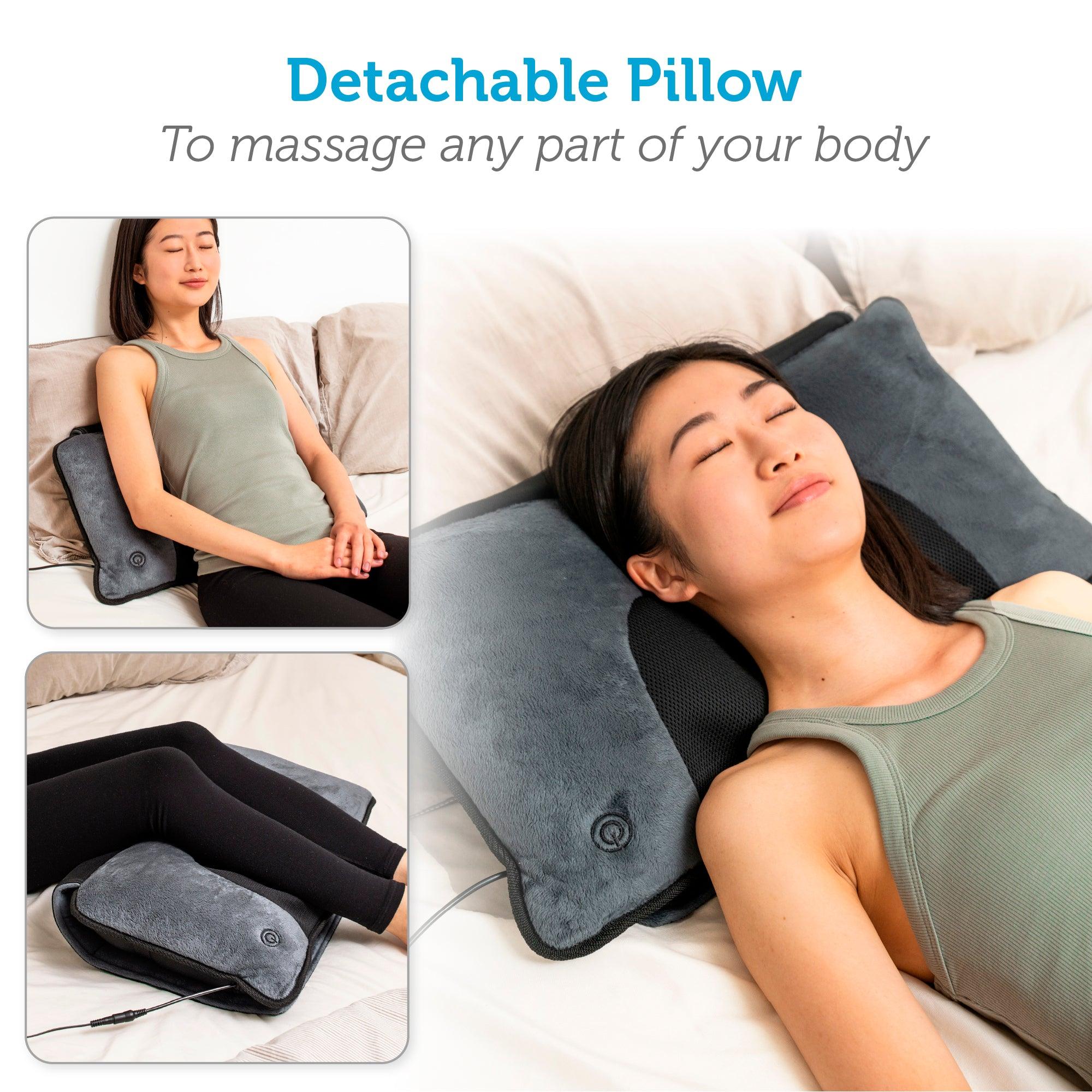 Comfier Full Body Massager Comfier Massage Mat, Full Body Heated Massage Pad with Movable Shiatsu Neck Massage Pillow CF-3603U