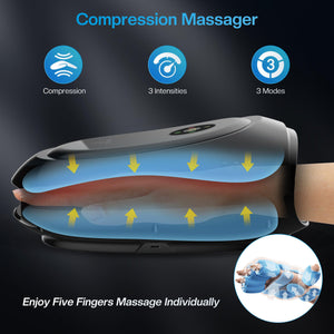 Comfier Hand Massager Comfier Hand Massager Machine for Arthristis, Carpal Tunnel, Hand Massage with Heat and Compression, APP Control, Hand Wrist Finger Massager with Vibration CF-4101