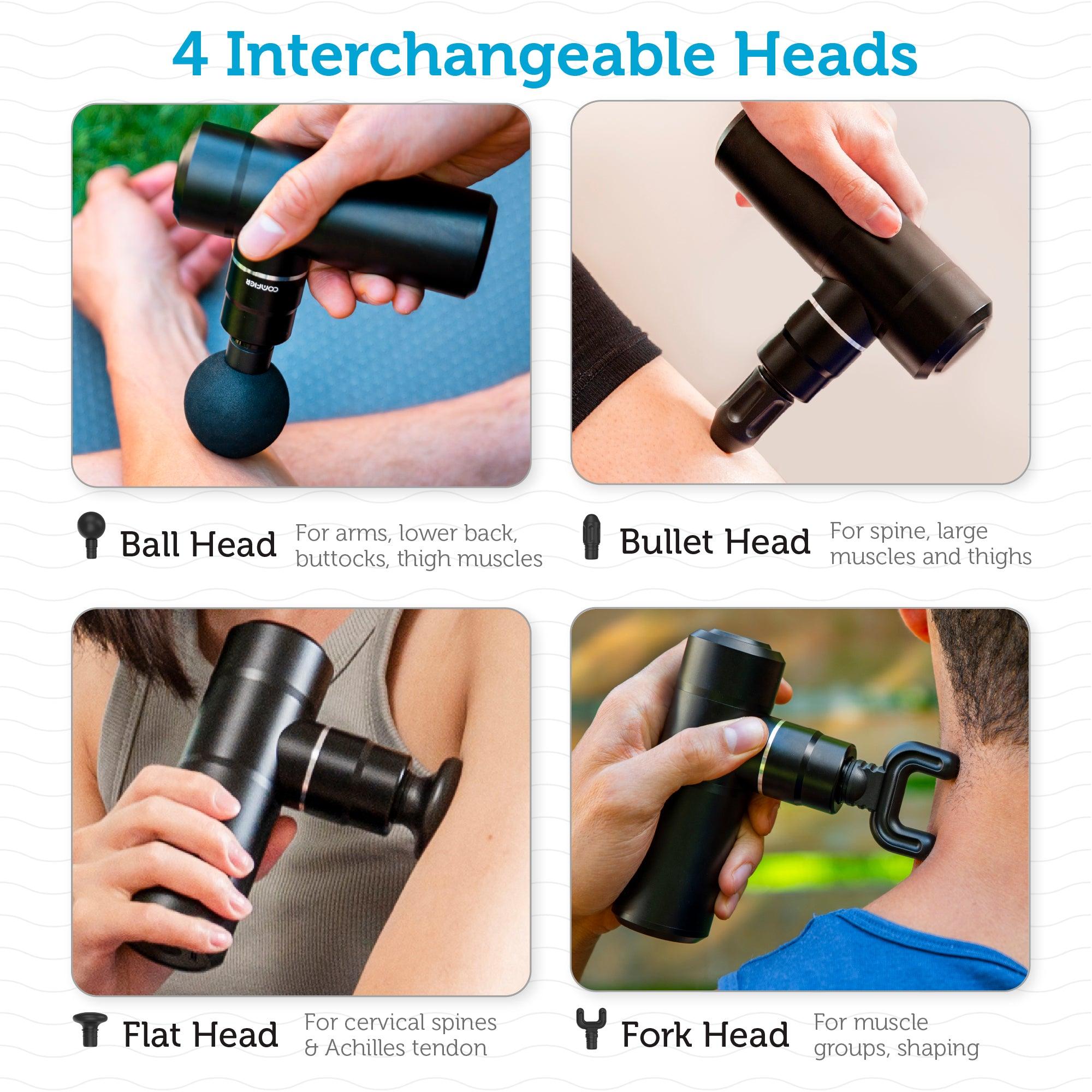 Comfier Hand Massager Comfier Mini Massage Gun, Deep Tissue Small Massager Gun, USB Charging Percussion Muscle Gun CF-4909