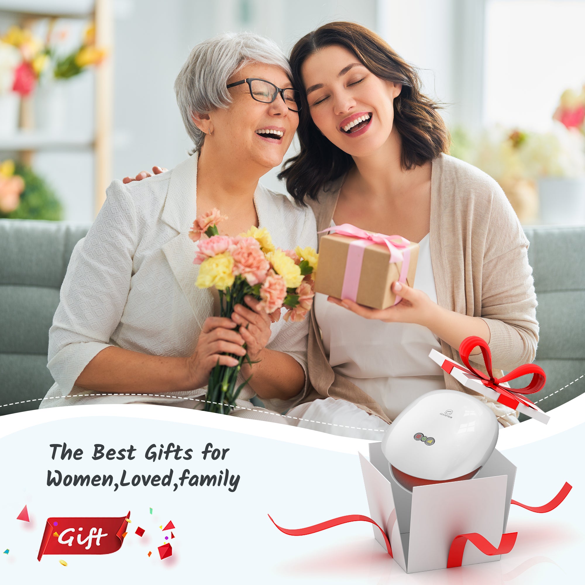 Comfier Hand Massager Comfier Wireless Hand Massager with Heat, FSA or HSA, 3 Levels Compression & Heating for Carpal Tunnel, Ideal Gifts CF-4803