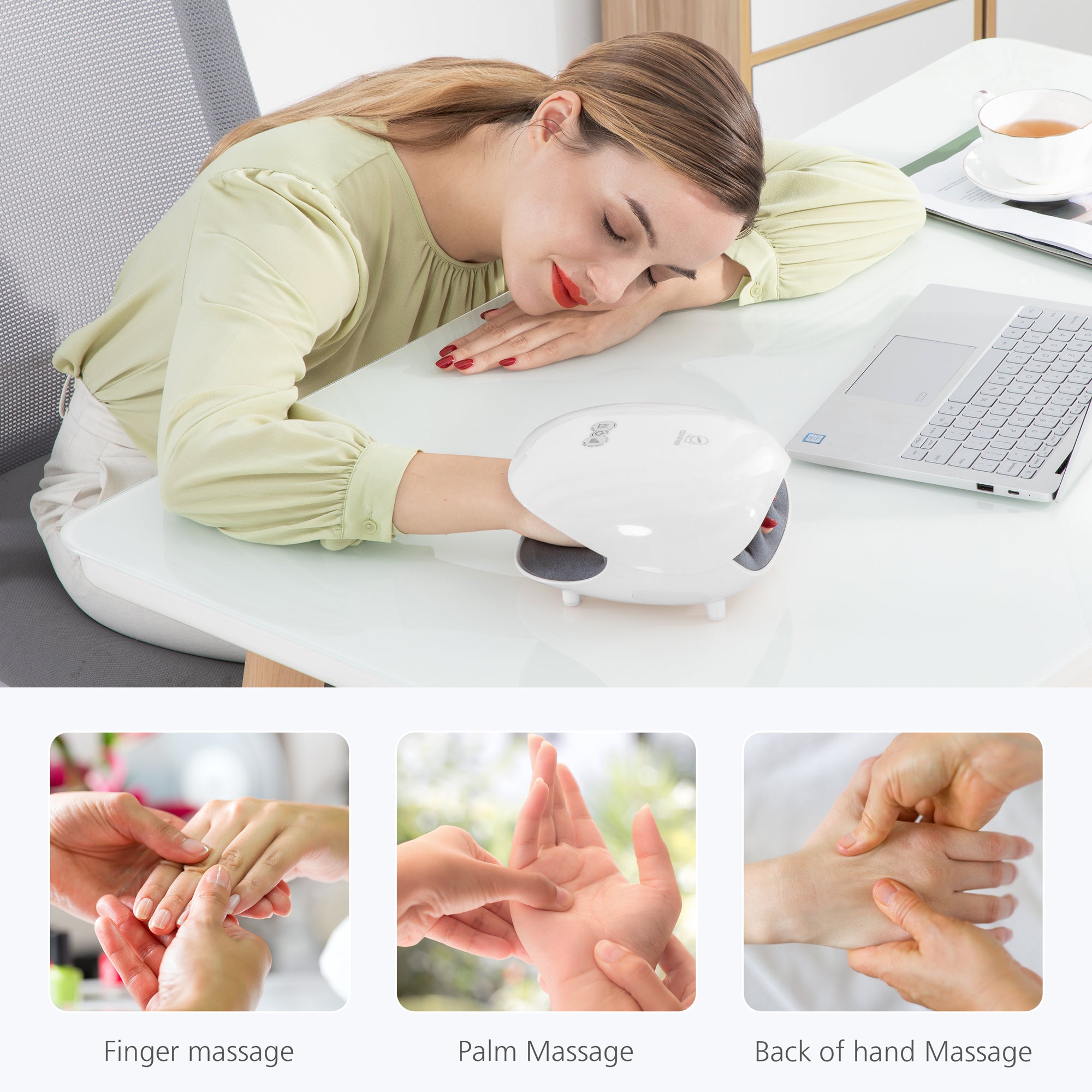 Comfier Hand Massager Comfier Wireless Hand Massager with Heat, FSA or HSA, 3 Levels Compression & Heating for Carpal Tunnel, Ideal Gifts CF-4803