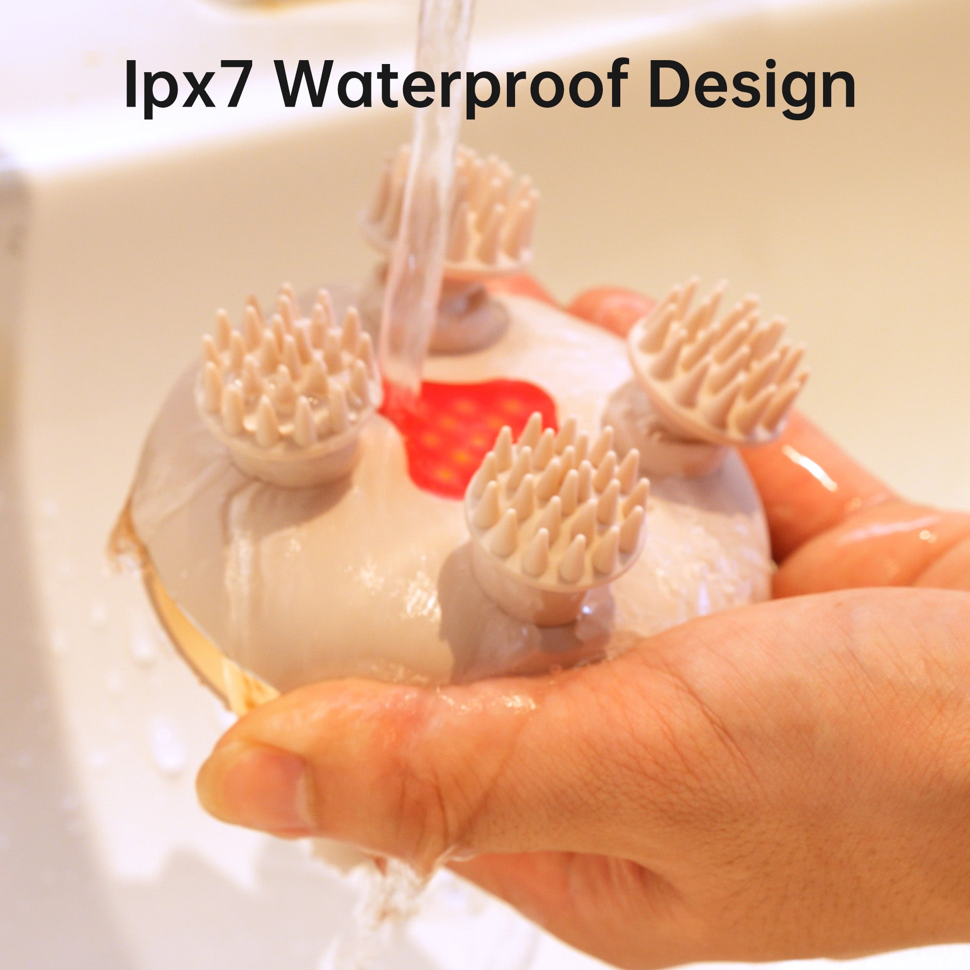 Comfier Head Massager Comfier Cordless Scalp Massager Hair Growth with 3 kneading Modes, Waterproof Head Massager with 8 Claws for Deep Cleansing, Head Scratcher CF-4402