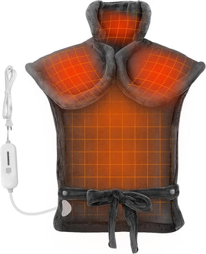 Comfier Heating Pad Black Comfier Heating Pad for Back Pain Relief, FSA HSA Eligible, Fast Heating Pad for Neck and Shoulders, Electric Heated Wrap, 3 Heat Levels & 90-Mins Auto Shut Off CF-H1822D