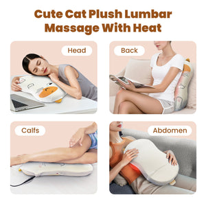 Comfier Heating Pad COMFIER Back Lumbar Support Pillow,3 Vibration Modes & 2 Heat Levels Massage Pillow, 30 Mins Timer Setting Memory Foam Lumbar Support Pillow for Office Chair CF-1403WM