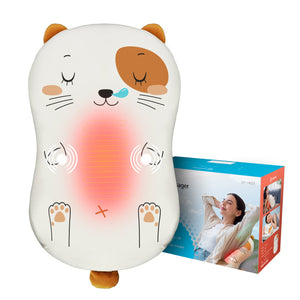 Comfier Heating Pad COMFIER Back Lumbar Support Pillow,3 Vibration Modes & 2 Heat Levels Massage Pillow, 30 Mins Timer Setting Memory Foam Lumbar Support Pillow for Office Chair CF-1403WM