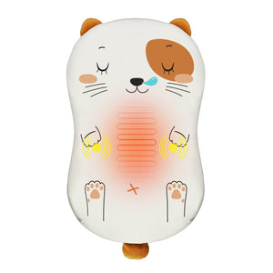 Comfier Heating Pad COMFIER Back Lumbar Support Pillow,3 Vibration Modes & 2 Heat Levels Massage Pillow, 30 Mins Timer Setting Memory Foam Lumbar Support Pillow for Office Chair CF-1403WM