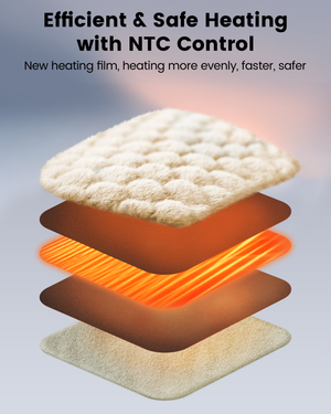 Comfier Heating Pad Comfier Heating Pad for Back Pain Relief, Heating Pad for Period Cramps with Auto Shut Off,Fast Heat Pad with 3 Vibration Modes, Hand-Warming Pocket & Extra-Large Size 61" CF-6413