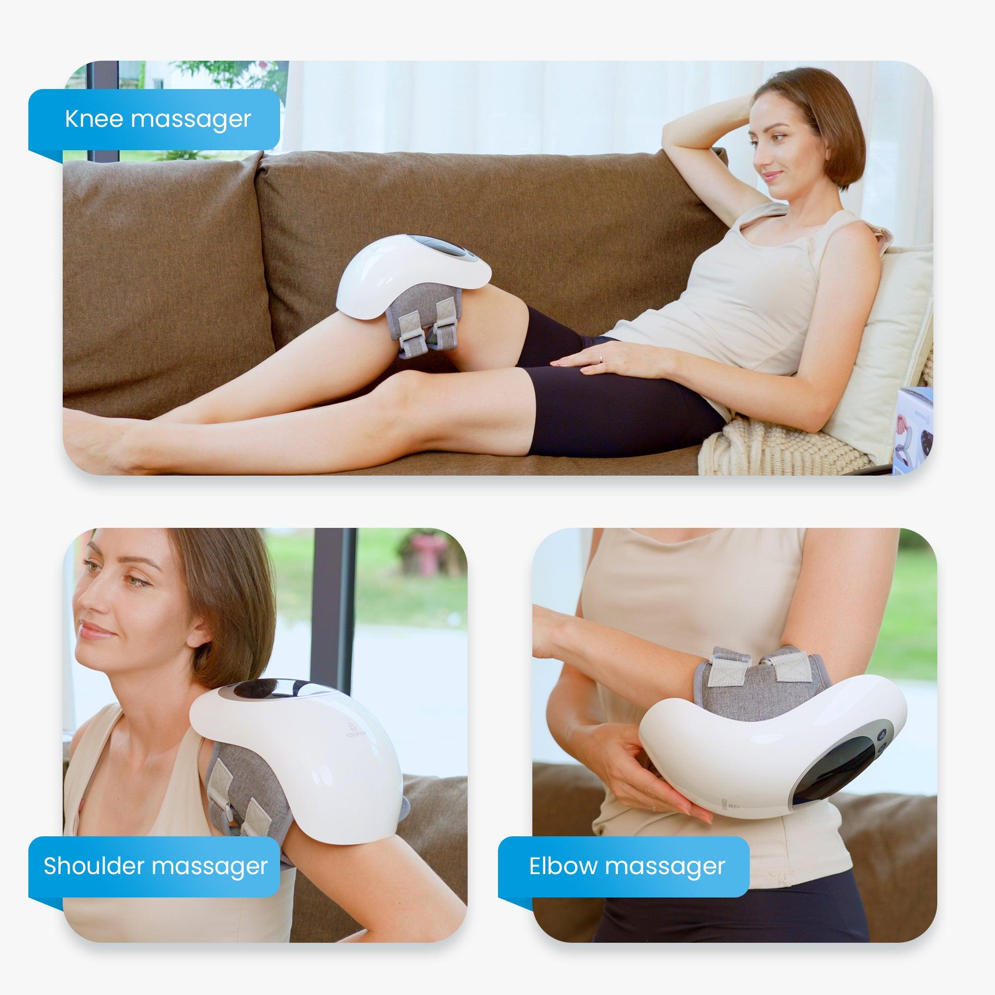 Comfier Knee Massager Comfer Cordless Knee Massager with Heat and Red Light Therapy, Vibration Rechargeable Knee Support for knee Pain with LED Screen CF-5320