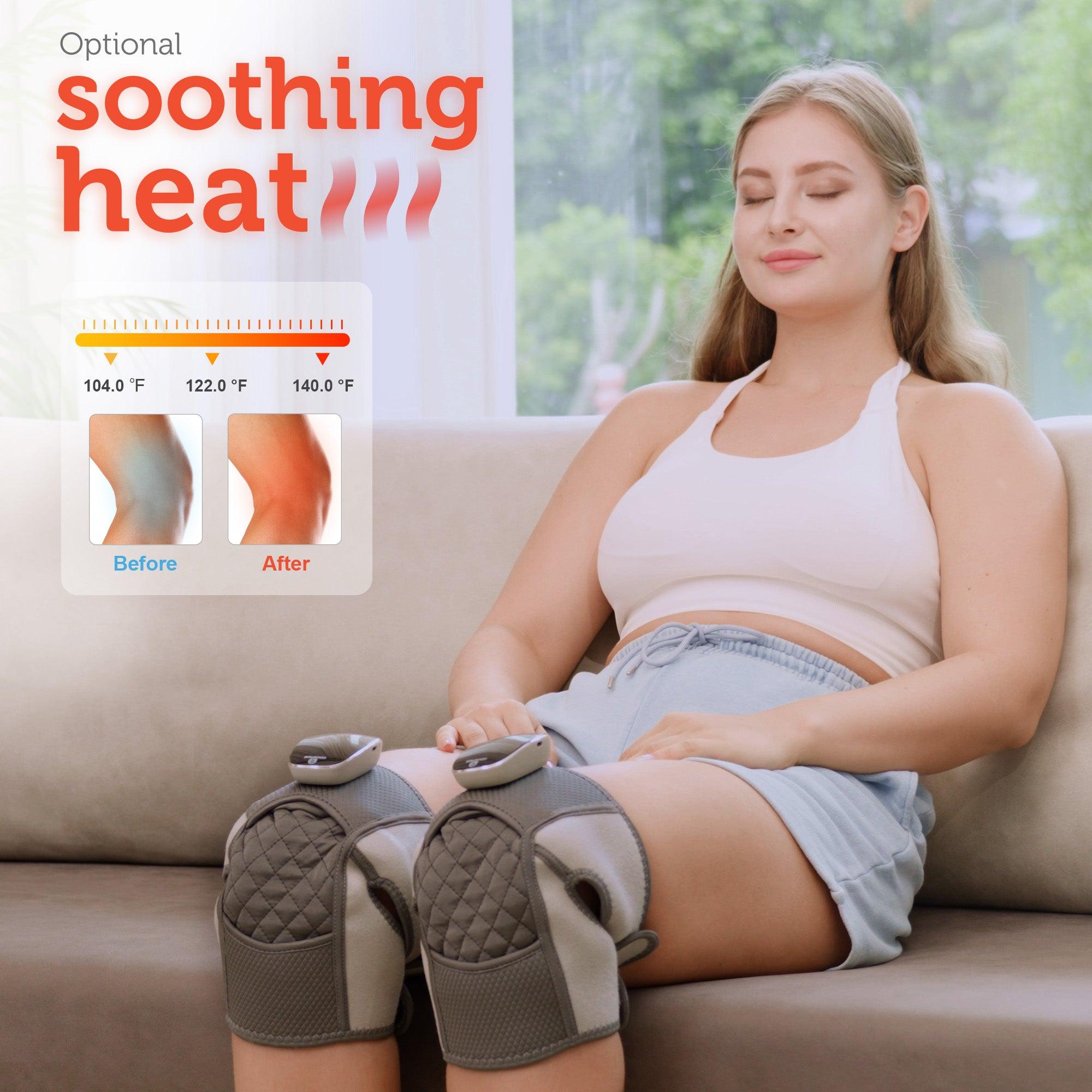 Comfier Knee Massager Comfier Cordless Knee Massager with Heat, Vibration Knee Brace Wrap for Arthritis Pain Relief, 3-in-1 Heating Pad for Knee Shoulder Elbow, Knee Warmer, Electric Knee Support Pad Sleeve (Pair Pack) CF-5321