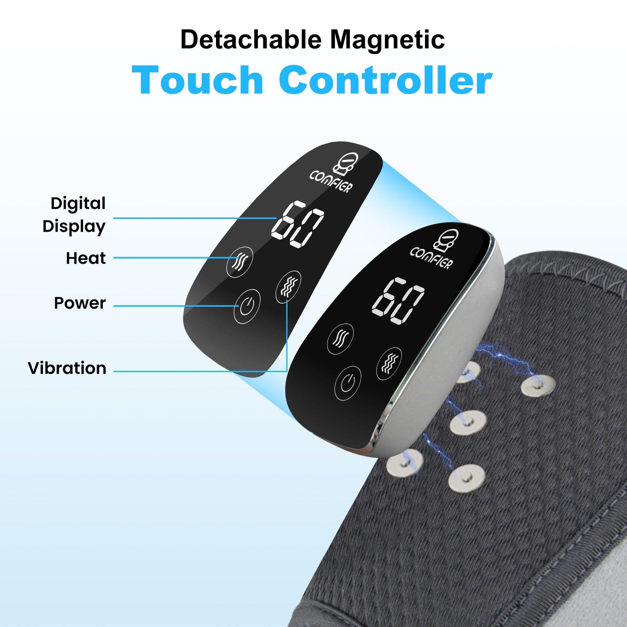 Comfier Knee Massager Comfier Cordless Knee Massager with Heat, Vibration Knee Brace Wrap for Arthritis Pain Relief, 3-in-1 Heating Pad for Knee Shoulder Elbow, Knee Warmer, Electric Knee Support Pad Sleeve (Pair Pack) CF-5321