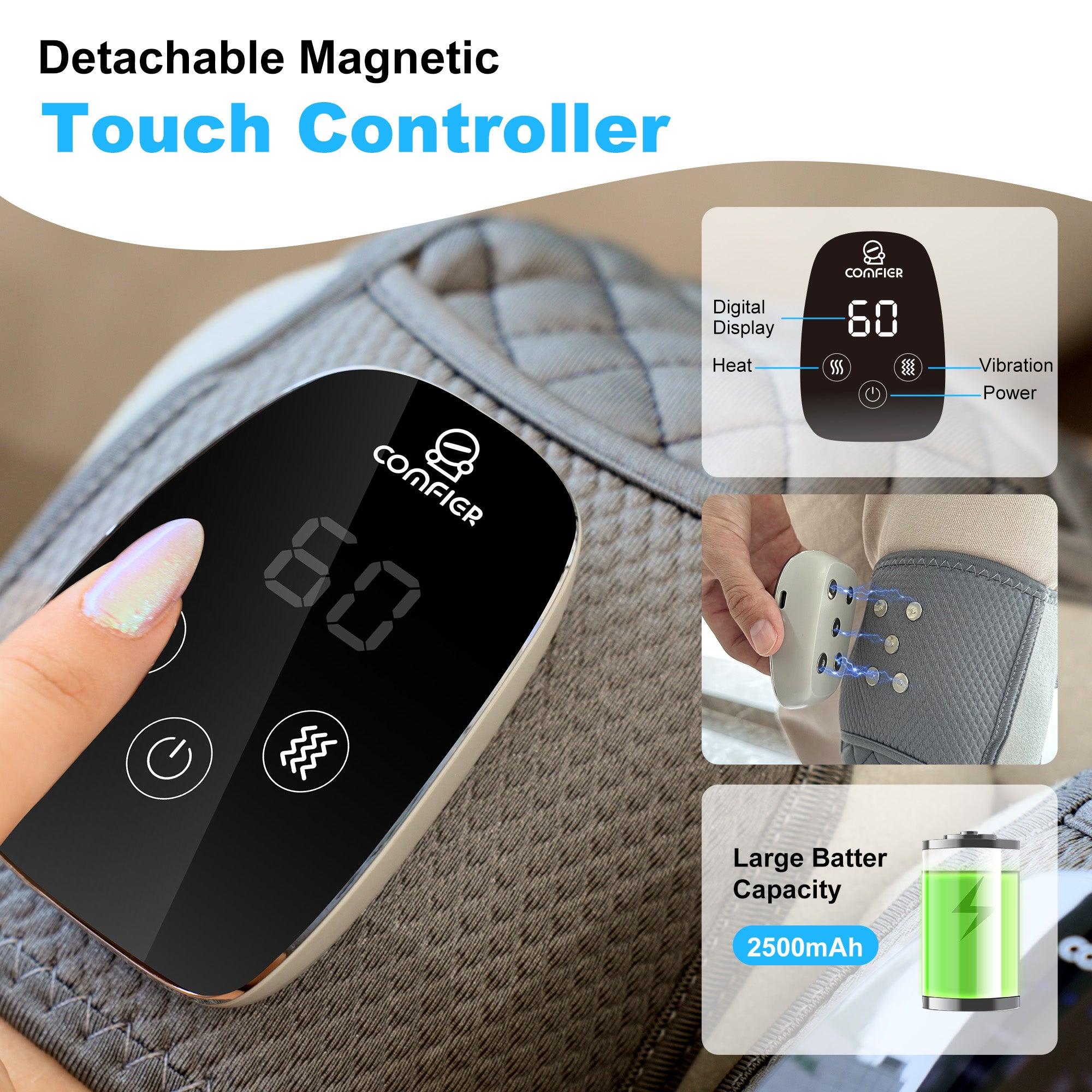 Comfier Knee Massager Comfier Cordless Knee Massager with Heat, Vibration Knee Brace Wrap for Arthritis Pain Relief, 3-in-1 Heating Pad for Knee Shoulder Elbow, Knee Warmer, Electric Knee Support Pad Sleeve (Pair Pack) CF-5321