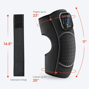 Comfier Knee Massager COMFIER Cordless Knee Massager with Vibration, Heated Knee Brace for Arthritis, Knee Heating Pad for Knee Pain, Electric Knee Support Fsa Hsa Eligible, Graphene Heating (Set of 1) CF-5318C1