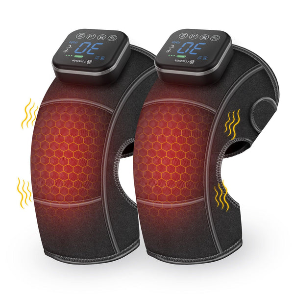 Comfier Knee Massager Comfier Heated Knee Brace for Arthritis, Cordless Knee Massager with Vibration, Heating Pad for Knee Shoulder Elbow, Electric Knee Support Brace Sleeve, Knee Warmer CF-5318C