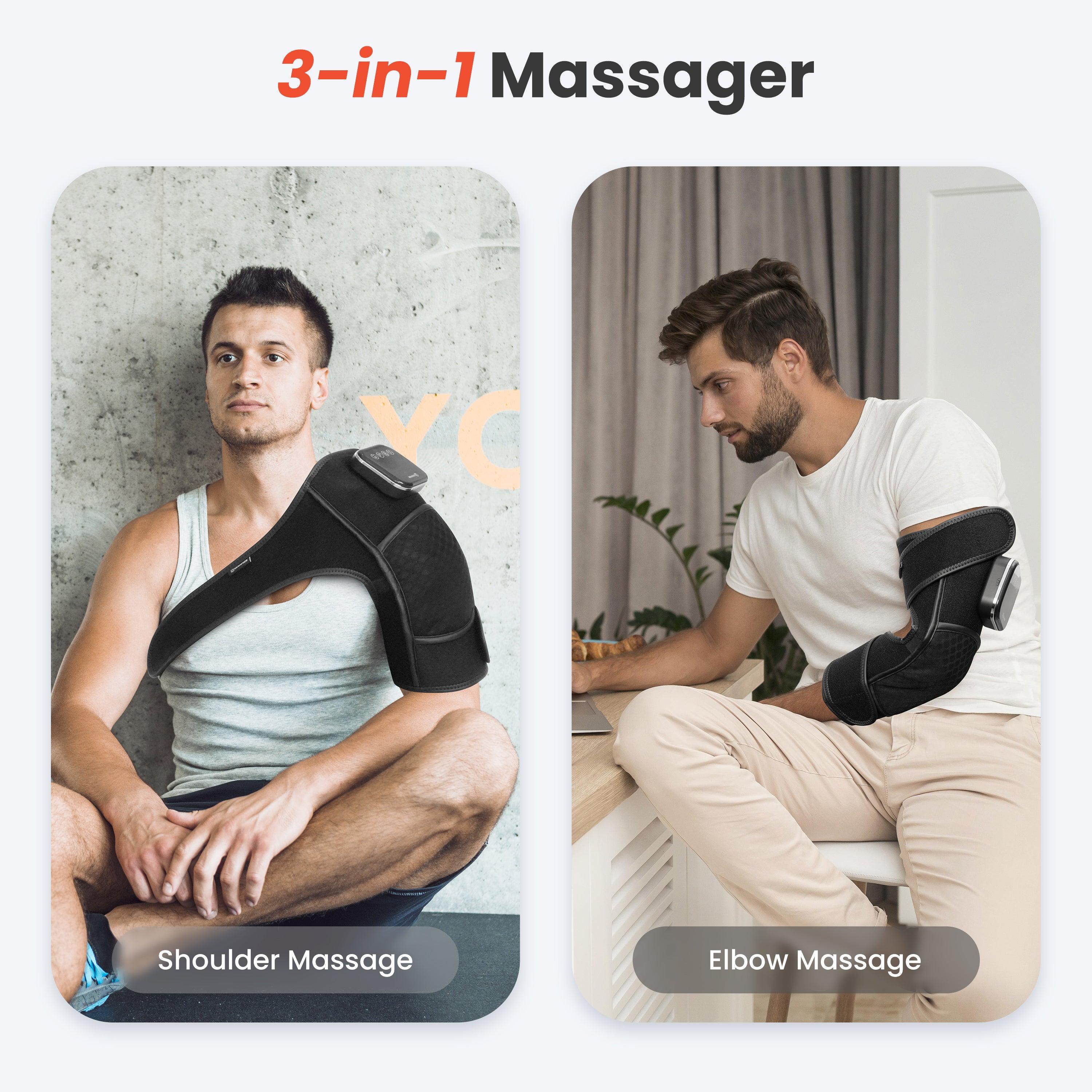 Comfier Knee Massager Comfier Heated Knee Brace for Arthritis, Cordless Knee Massager with Vibration, Heating Pad for Knee Shoulder Elbow, Electric Knee Support Brace Sleeve, Knee Warmer CF-5318C