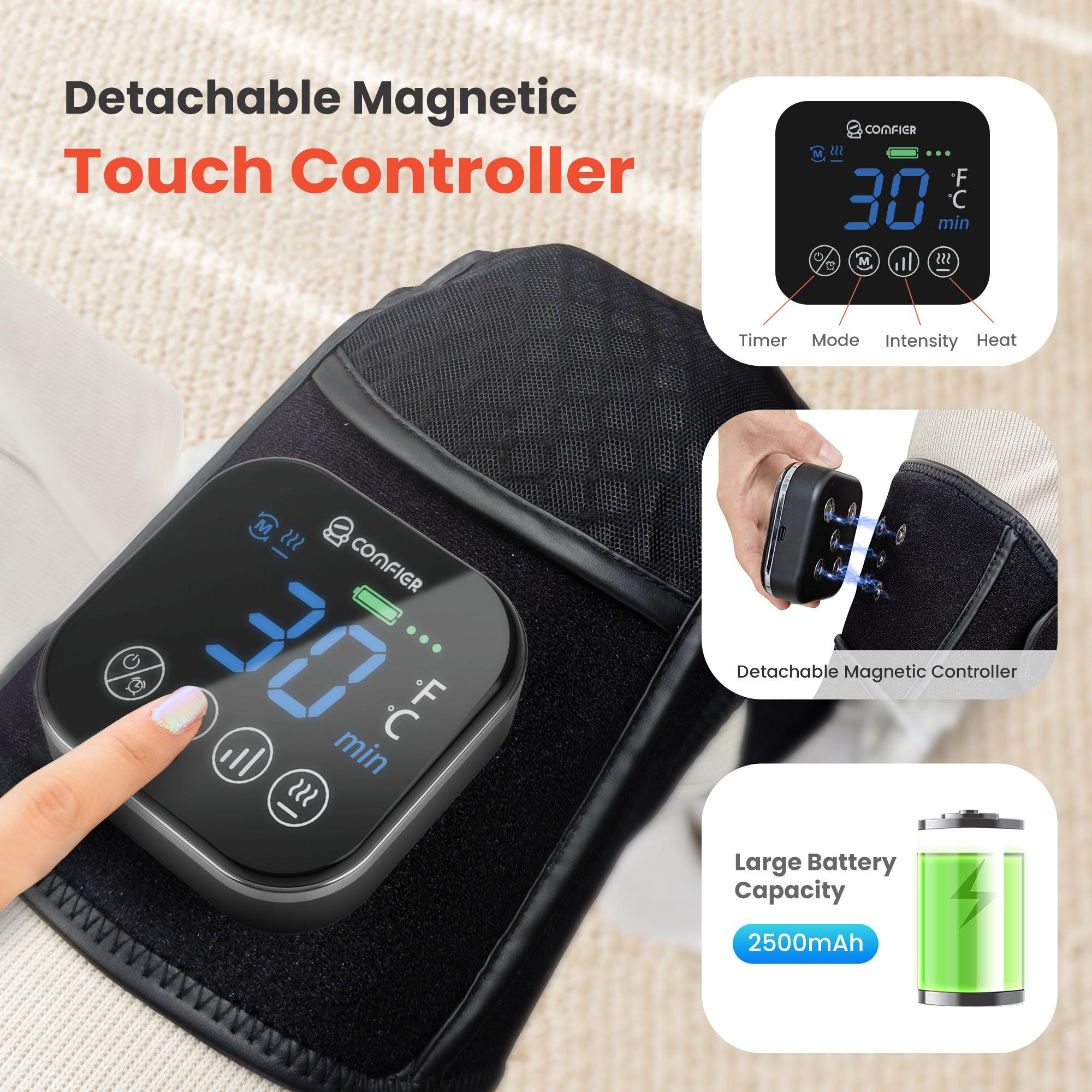 Comfier Knee Massager Comfier Heated Knee Brace for Arthritis, Cordless Knee Massager with Vibration, Heating Pad for Knee Shoulder Elbow, Electric Knee Support Brace Sleeve, Knee Warmer CF-5318C