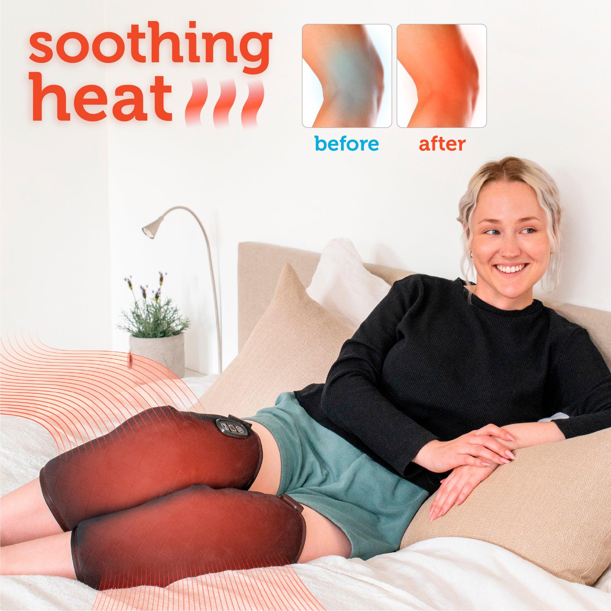 Comfier Knee Massager Comfier Heated Knee Massager with Heating Pad for Knee Pain Relief, Knee Warmers Wrap, FSA or HSA Eligible, Heated Knee Pad for Men Women Elders CF-5701