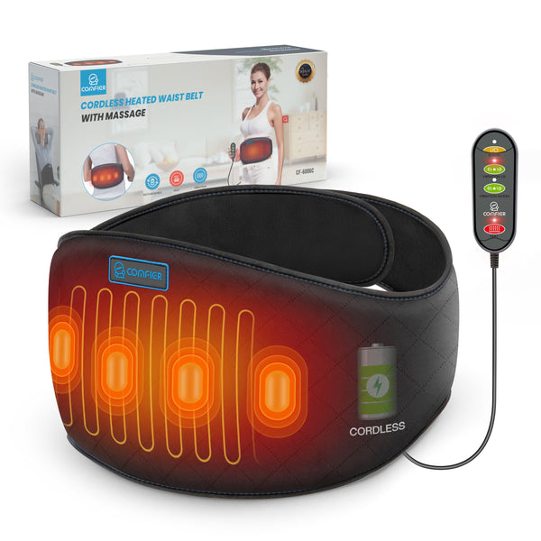 Comfier Lumbar Support & Massager Comfeir Cordless Heating Pad for Back Pain Relief with heat CF-6006
