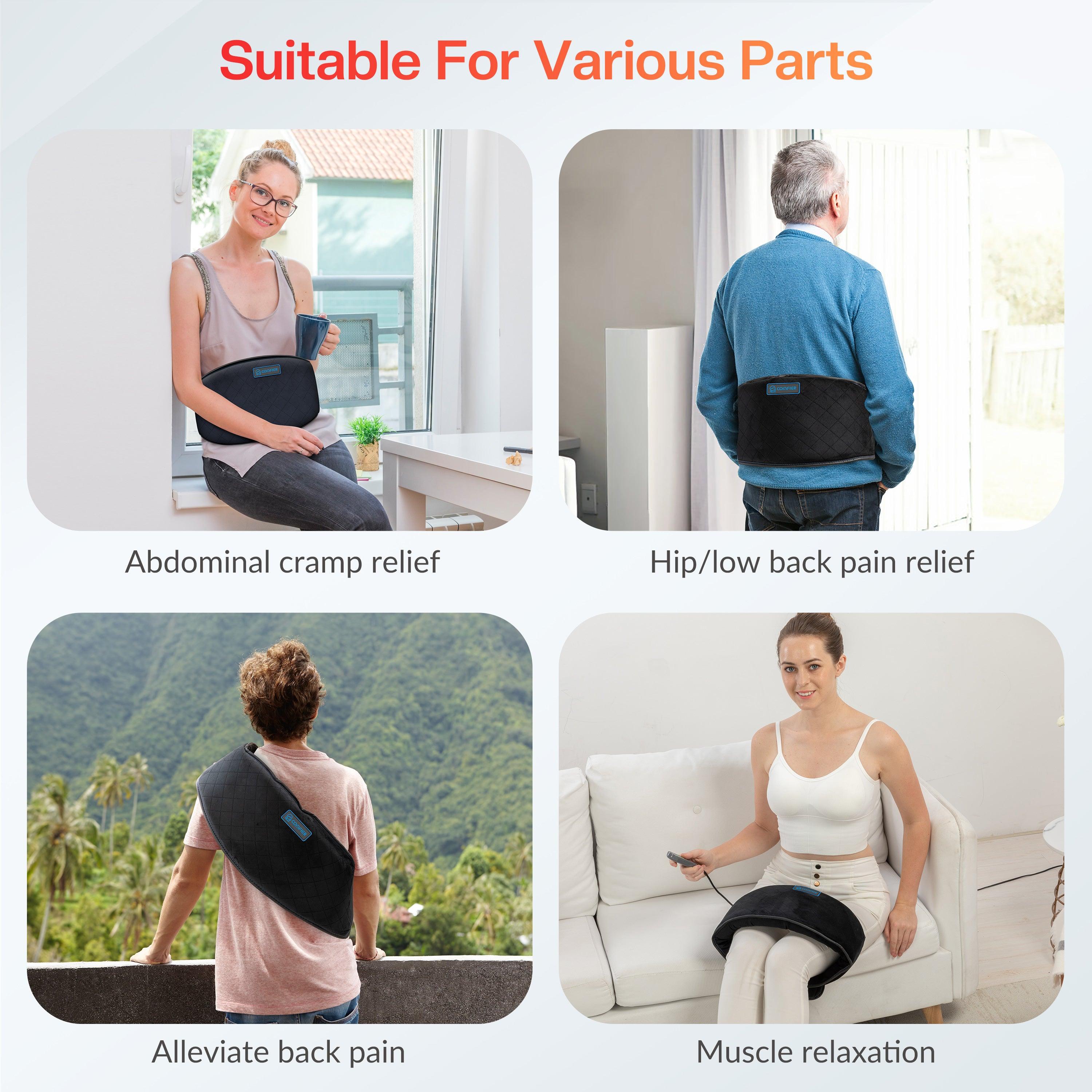 Comfier Lumbar Support & Massager Comfeir Cordless Heating Pad for Back Pain Relief with heat CF-6006