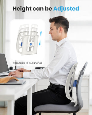 Comfier Lumbar Support & Massager Comfier Ergonomic Back Support for Office Chair, Lumbar Support with Up & Down Adjustment,Ergonomic Lumbar Support Pillow for Office Chair, Lumbar Pillow for Home & Office Desk Chairs CF-1313S