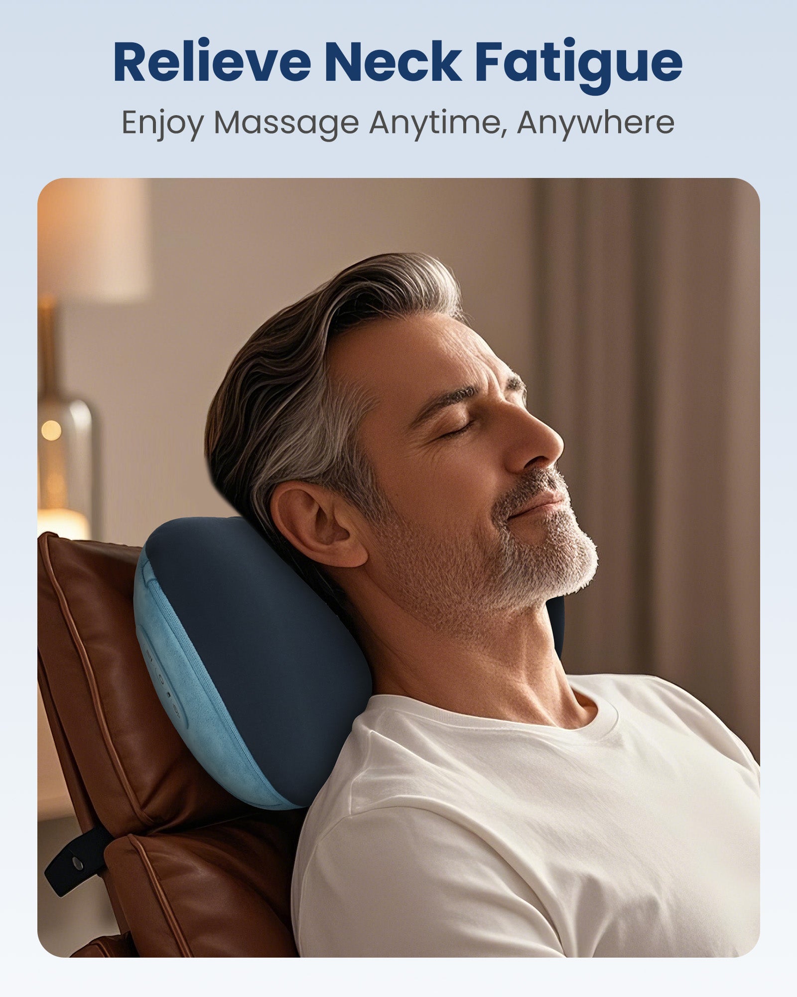 Comfier Lumbar Support & Massager Comfier Update Shiatsu Neck and Back Massager with Heat, Massage Pillow for Chair with 3D Kneading Deep Tissue,Muscle Pain Relief on Shoulders, Legs, Foot CF-6419