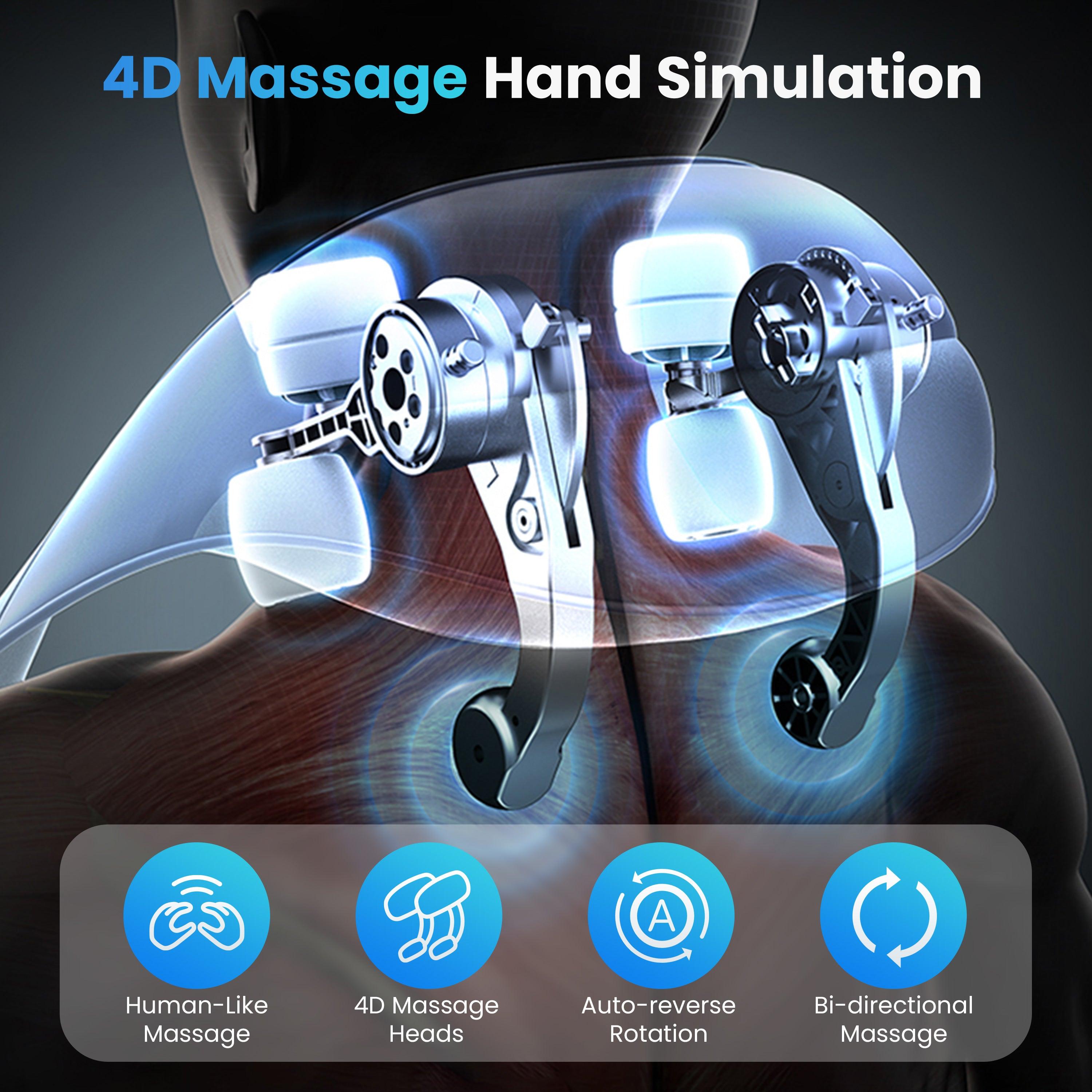 Comfier Neck Massager Comfier Cordless Neck Massager with Heat, Deep Tissue Kneading Massage Pillow for Back Neck and Shoulder, Pain Relief CF-6812