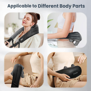 Comfier Neck Massager Comfier Cordless Neck Massager with Heat, Deep Tissue Kneading Massage Pillow for Back Neck and Shoulder, Pain Relief CF-6812