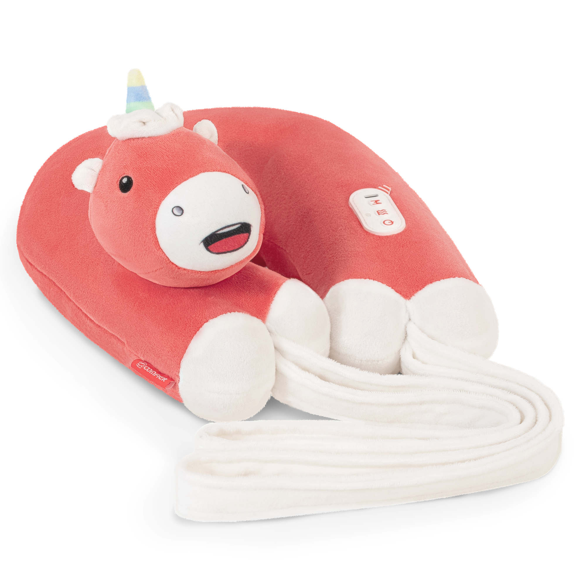 Comfier Neck Massager Comfier Neck Pillow for Traveling, Heated Travel Pillow with Kneading Massage, Neck Massager Pillow with Cute Unicorn Shape,Travel Neck Pillow for Airplane, Office, Home CF-6407