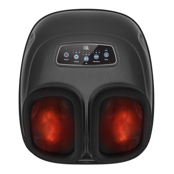 Comfier USA CILI Foot Massager Machine, Feet Massager With 3 Kneading Intensities, Detachable Foot Sleeve, Foot Massager Plantar Fasciitis Relief, Shiatsu Foot Massager Fits Size Up to 13 (Black)  CL-5225
