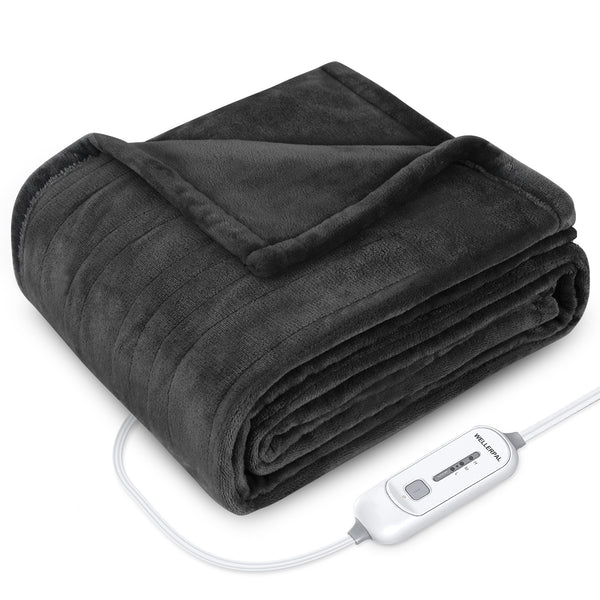 WELLERPAL Heating Blanket Electric Throw 50x60，Soft Flannel Fast Heated Blanket --WLP-1811AB