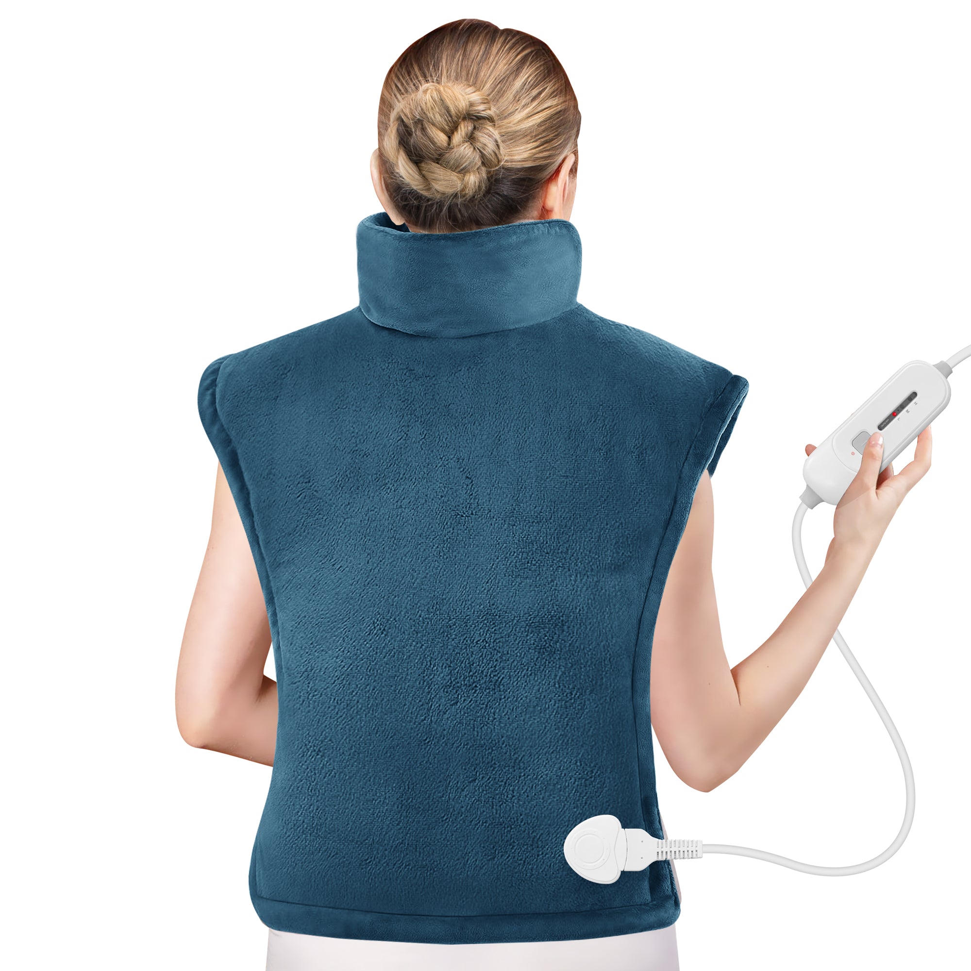 Comfier Electric Large Heating pad for Neck and Shoulders (Blue) --H1822D-BLUE