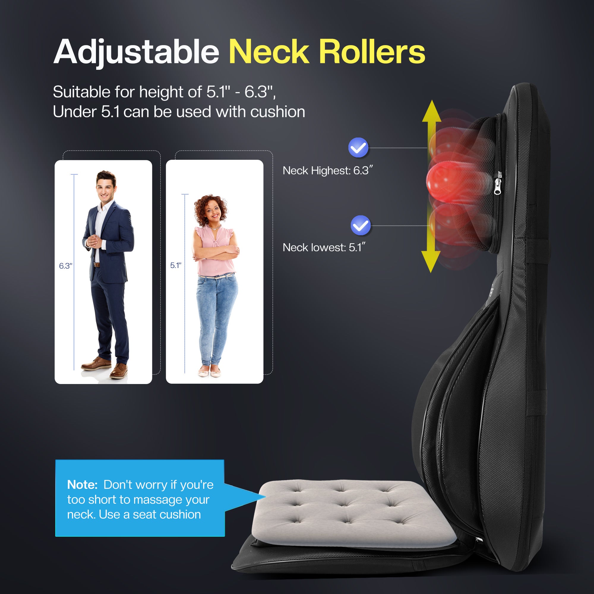 Comfier Neck & Back Massager with Air Compress & Shiatsu (Colored packaging)-CF-2309A-2