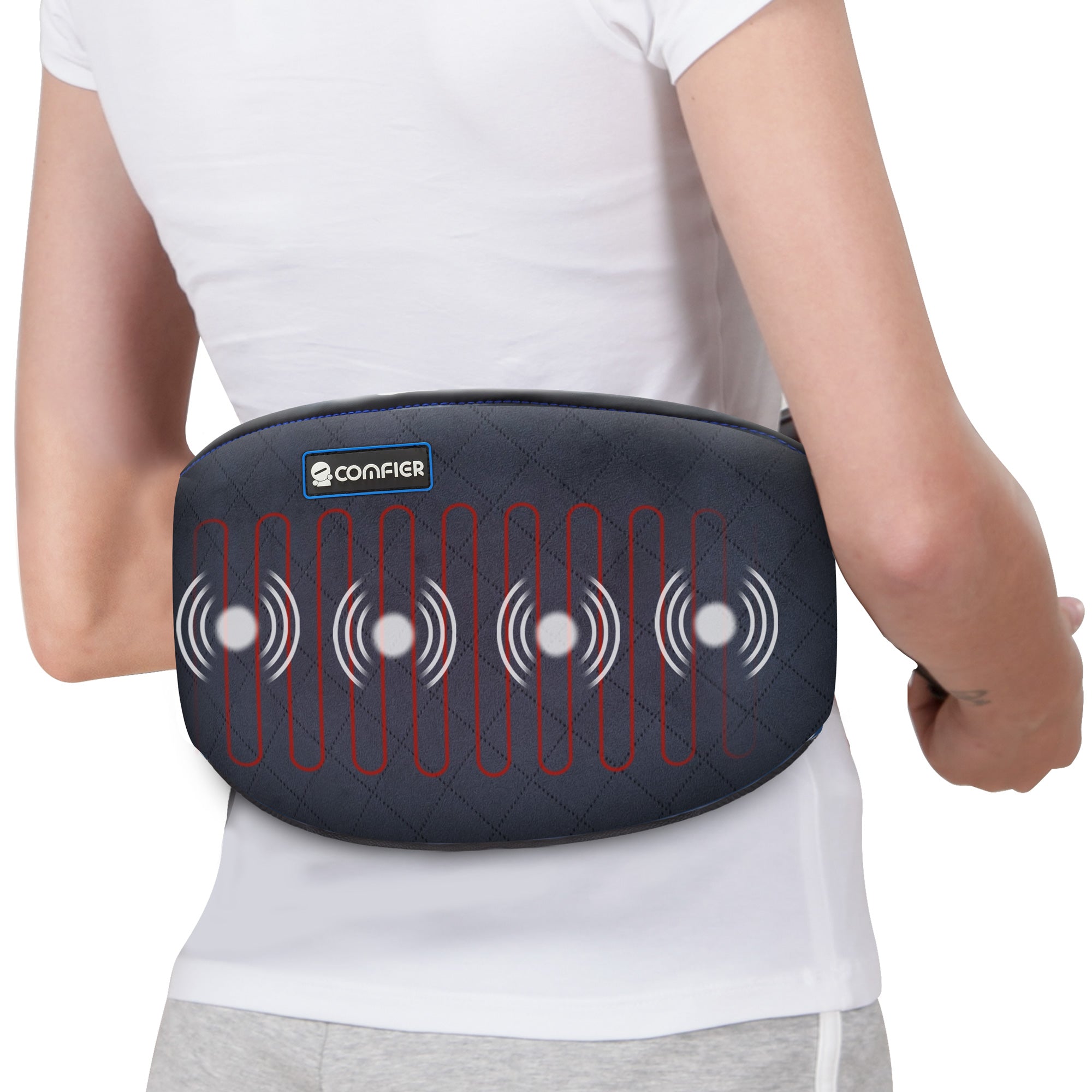 Comfier Heating Pad for Back Pain - Heat Belly Wrap Belt with Vibratio