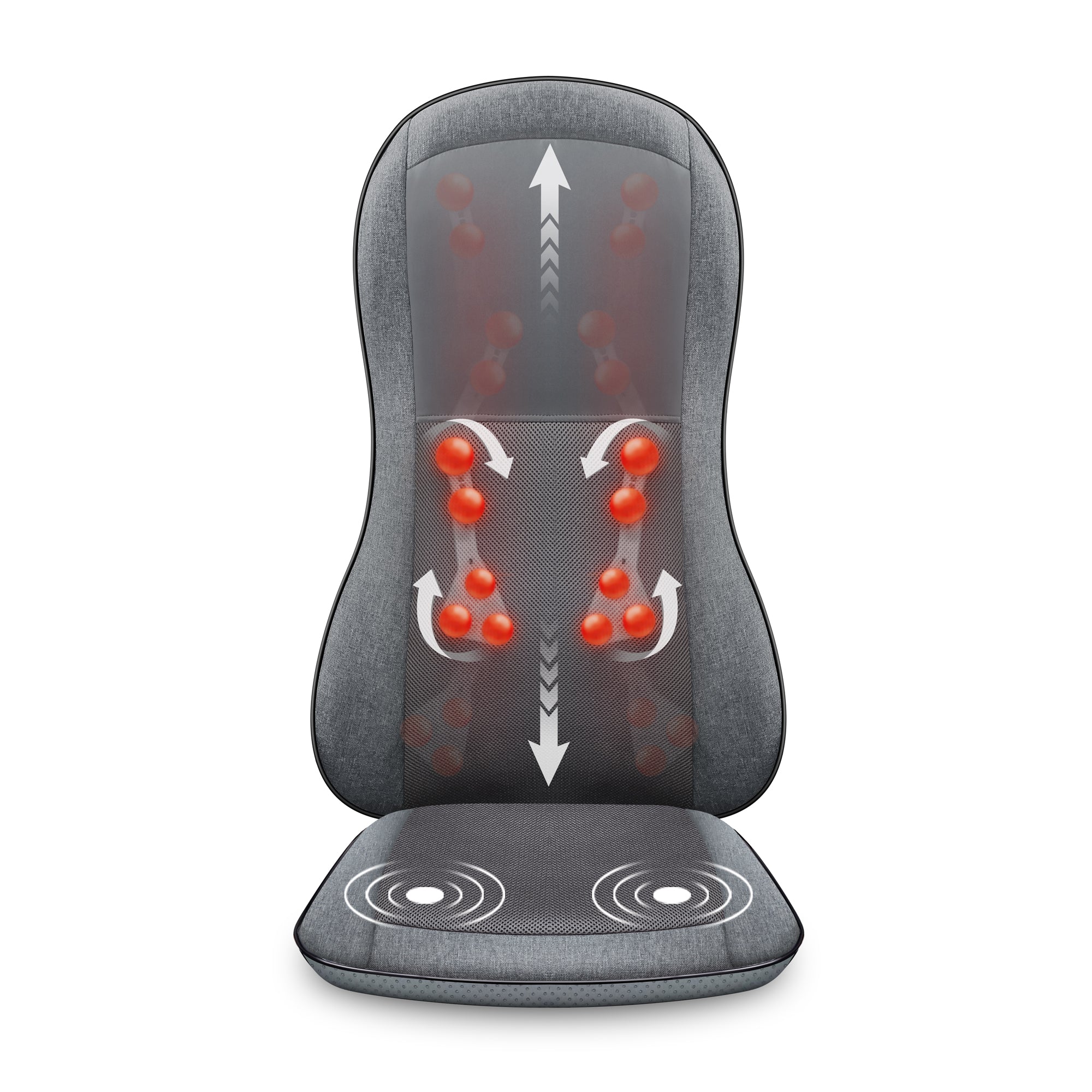 Comfier 2D/3D Shiatsu Full Back Massage Seat Cushion with Heat - 2913