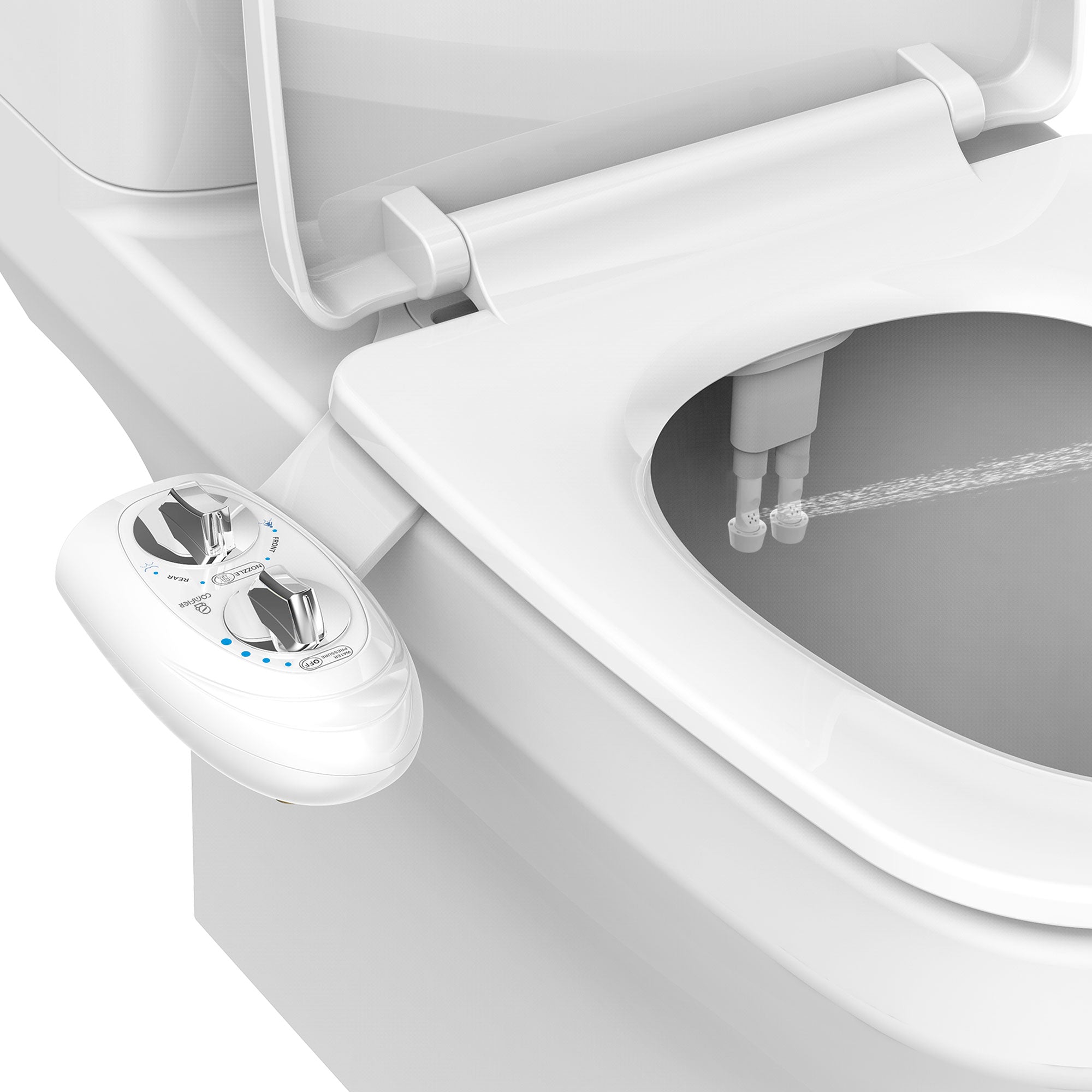 COMFIER Bidet Toilet Attachment, Flush handles for toilet