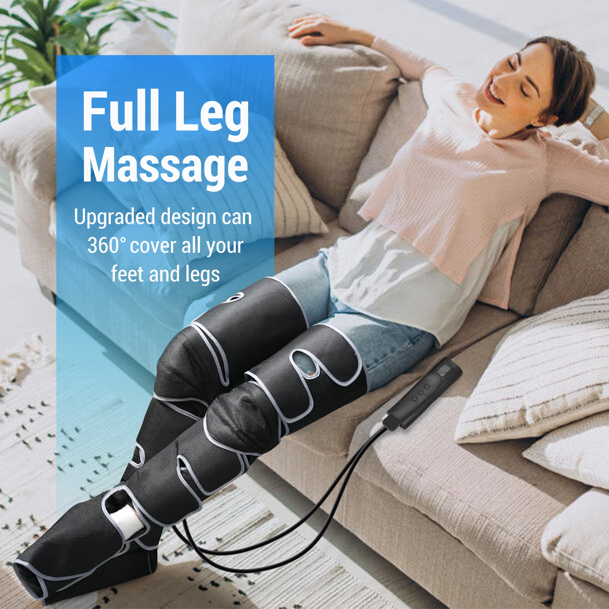 Comfier Leg Massager for Pain Relief, Leg Compression Machine --CF-5208HS