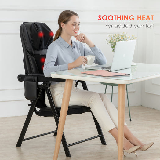 Comfier Portable Folding Massage Chair-Shiatsu Neck and Back Massager with Heat - 9202