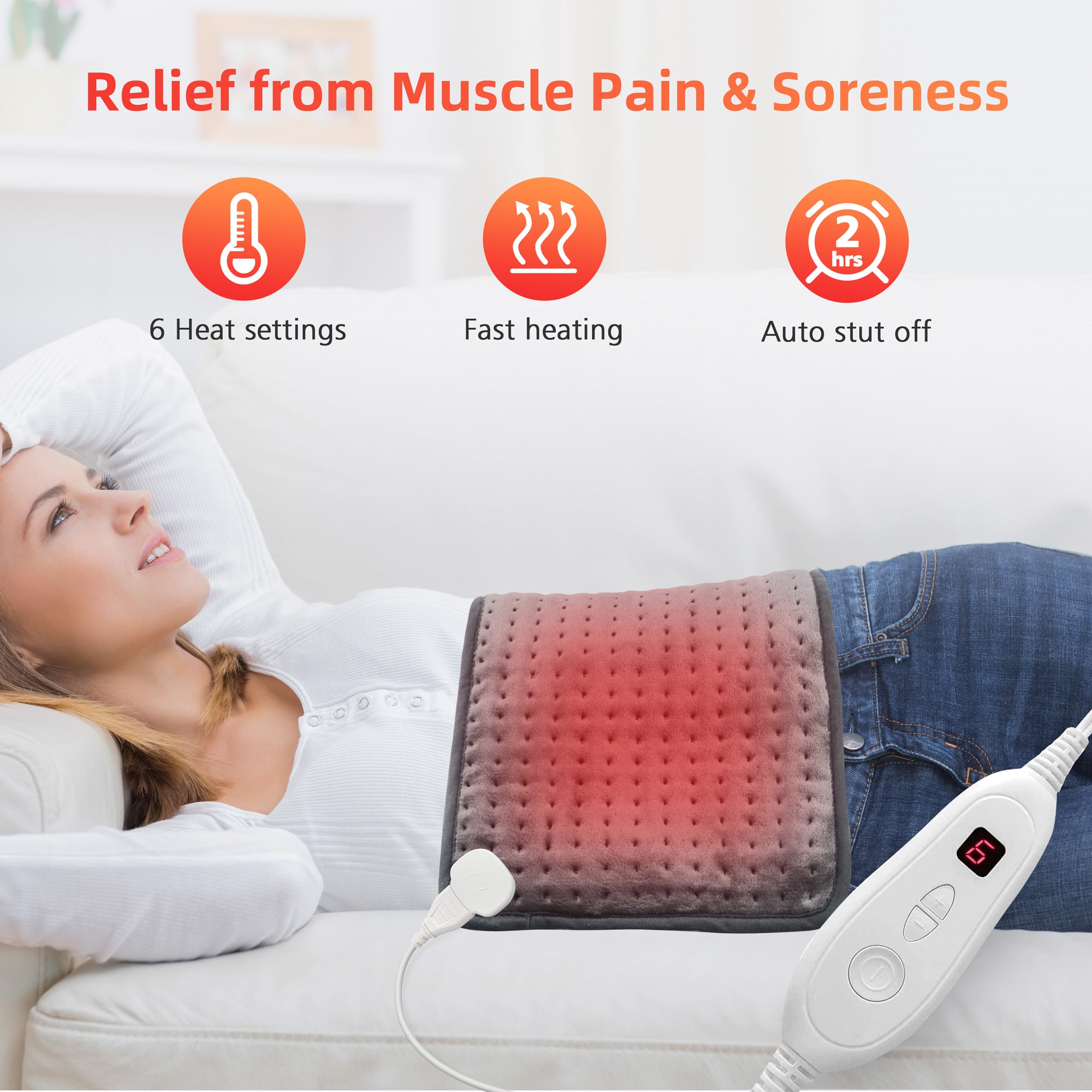 Comfier Heating Pad for Back Pain Relief,Electric Heating Pads-KH-019F3-1