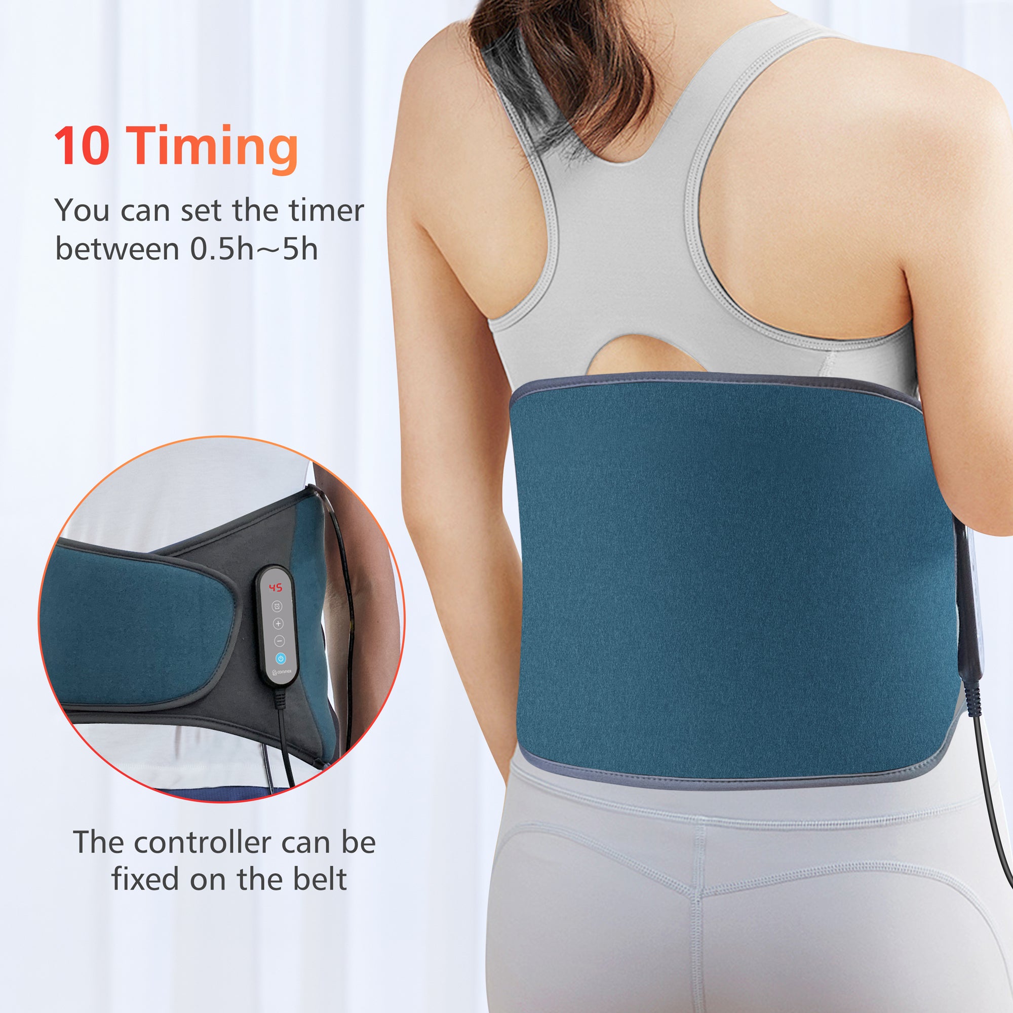 Comfier Heating Pad for Back Pain Relief, Waist Heated Wrap Belt,Fast Heating --CF-6211