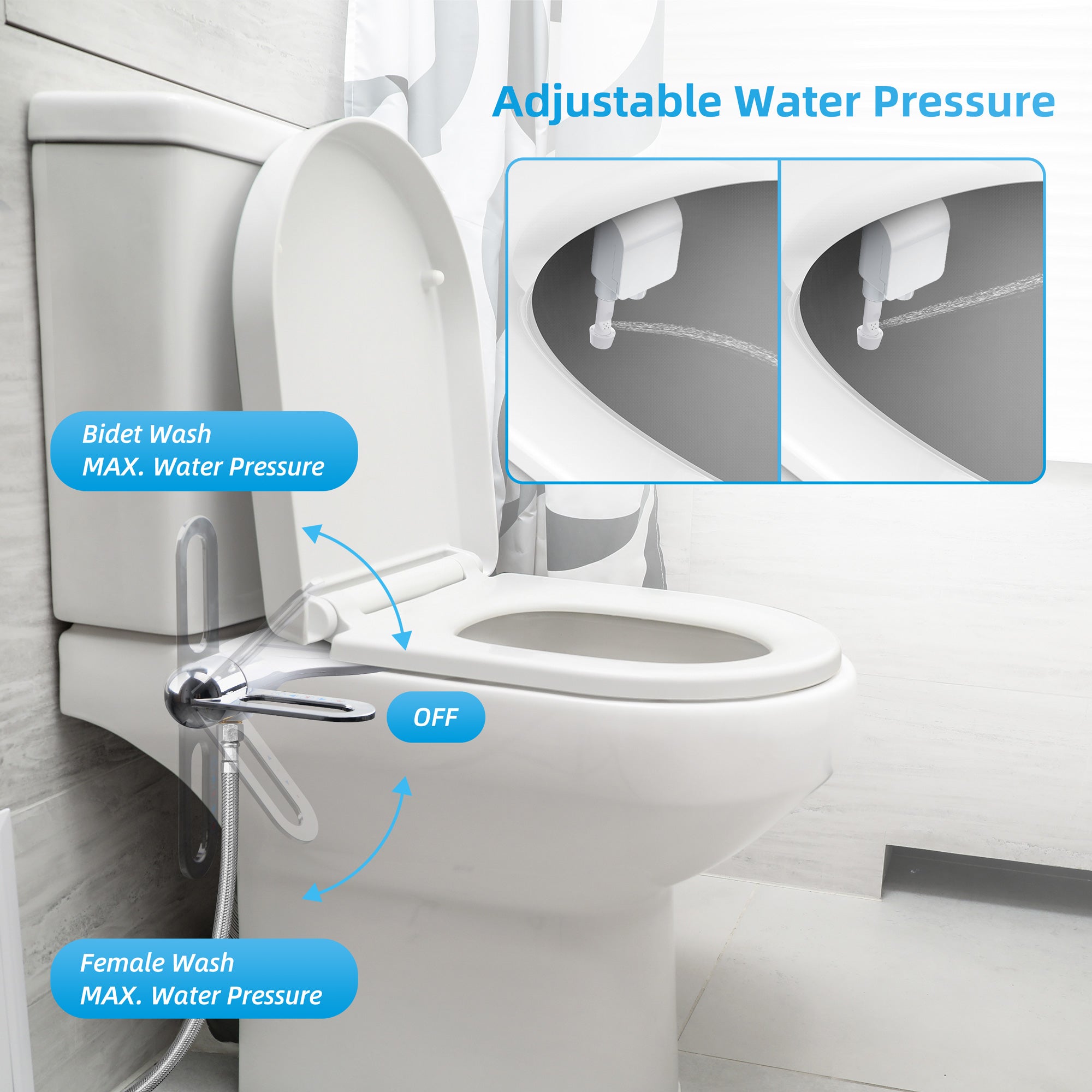 COMFIER Bidet Attachment for Toilet Seat,Fresh Water Sprayer --BD-2202