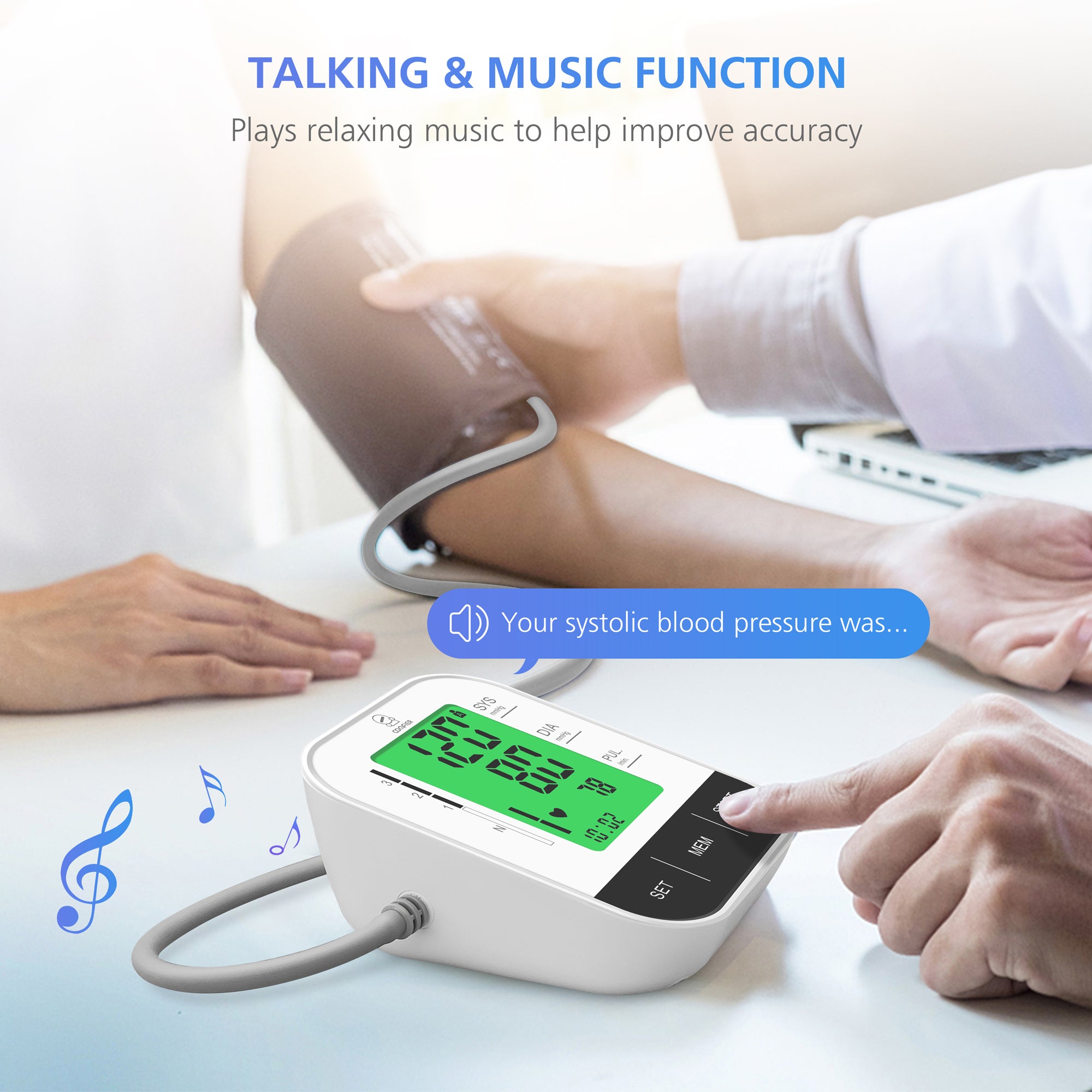 Comfier Arm Blood Pressure Monitor & Blood Pressure Cuff Machine - B15S