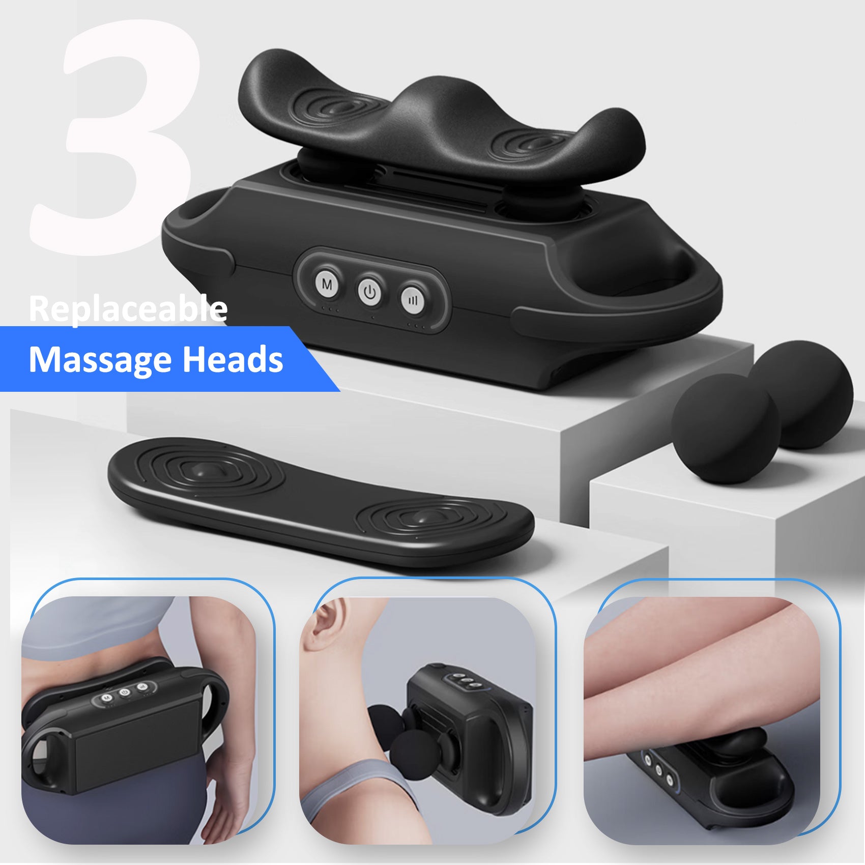 Comfier Handheld Back Massager,Cordless Deep Tissue Percussion Massager--CF-809A
