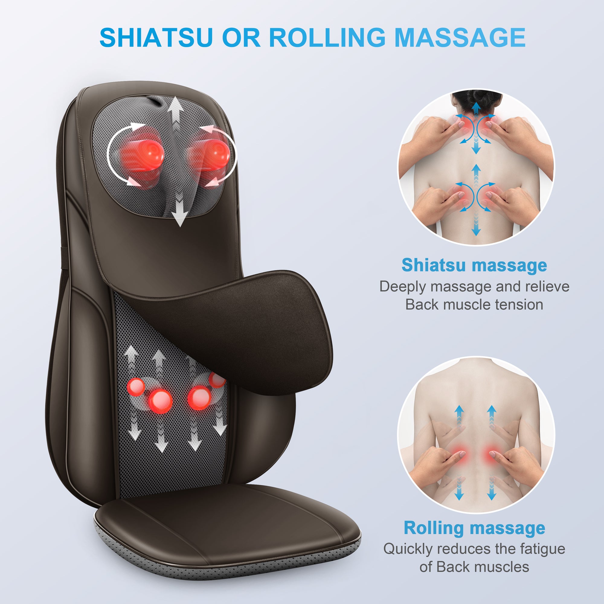 Comfier Shiatsu Neck Back Massager with Heat & Smart App Control--CF-2113-APP