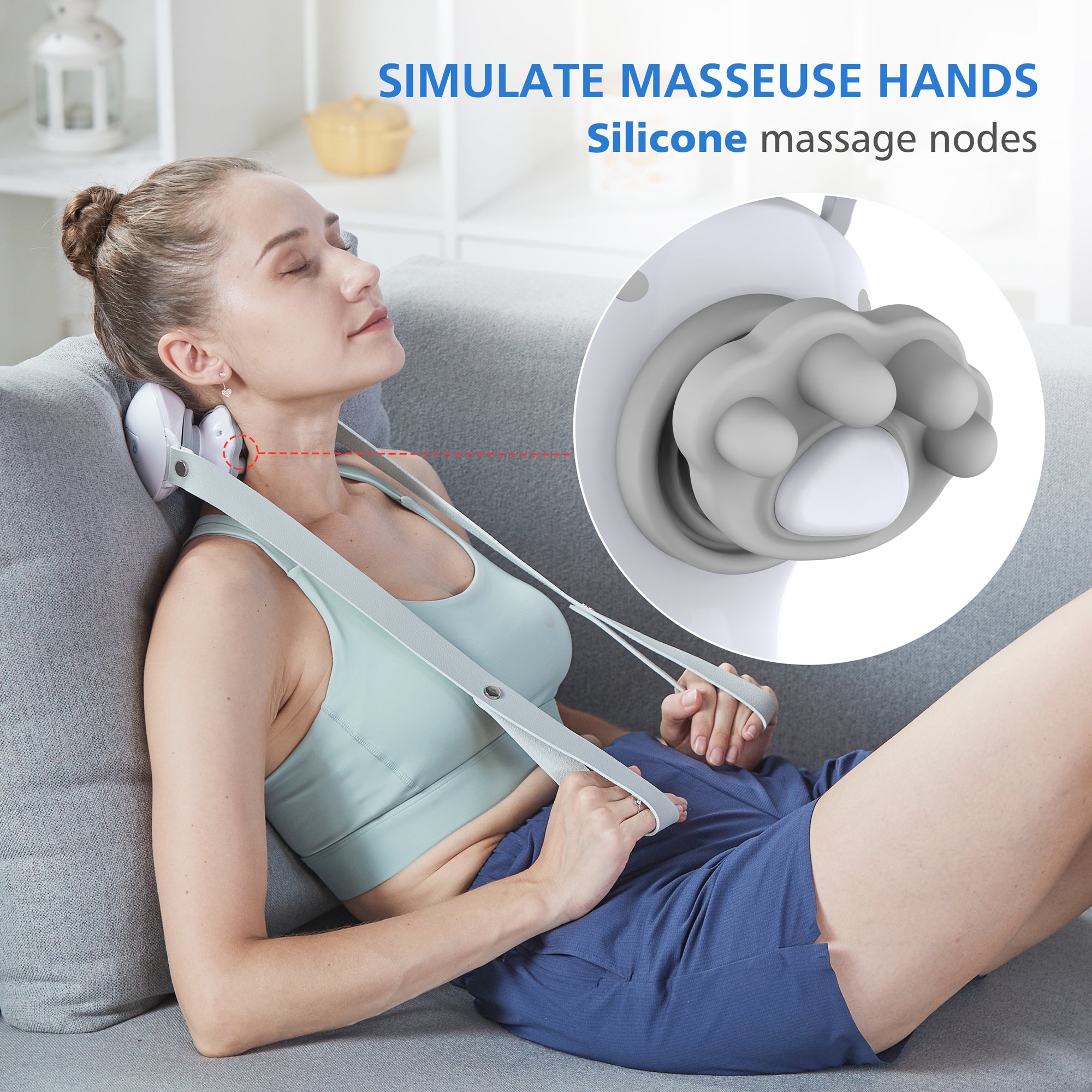 Neck Massager,Intelligent Portable Neck Massage with Heat Cordless -  Massagers