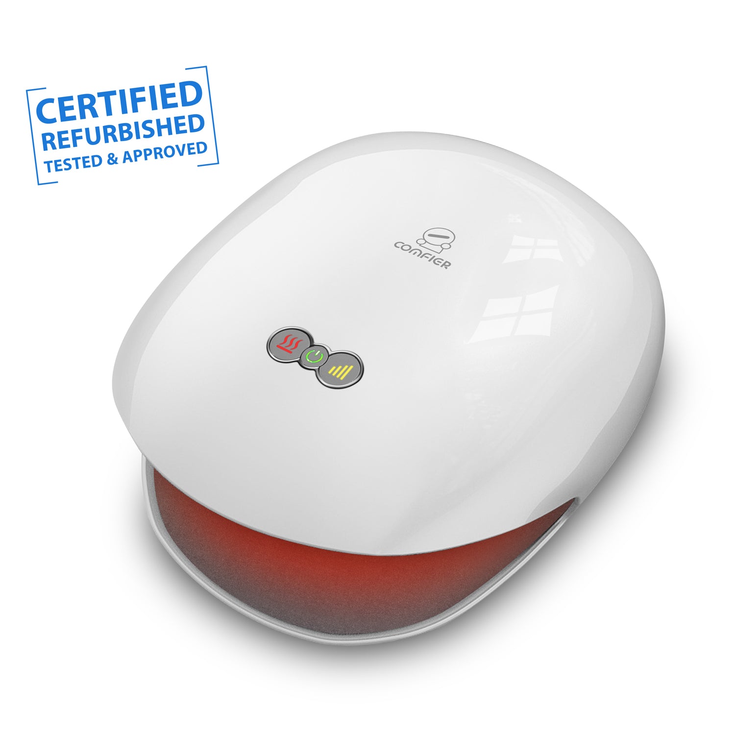Certified Refurbished - Comfier Wireless Hand Massager with Heat for Carpal Tunnel,Ideal Gifts(White)- 4803-USED