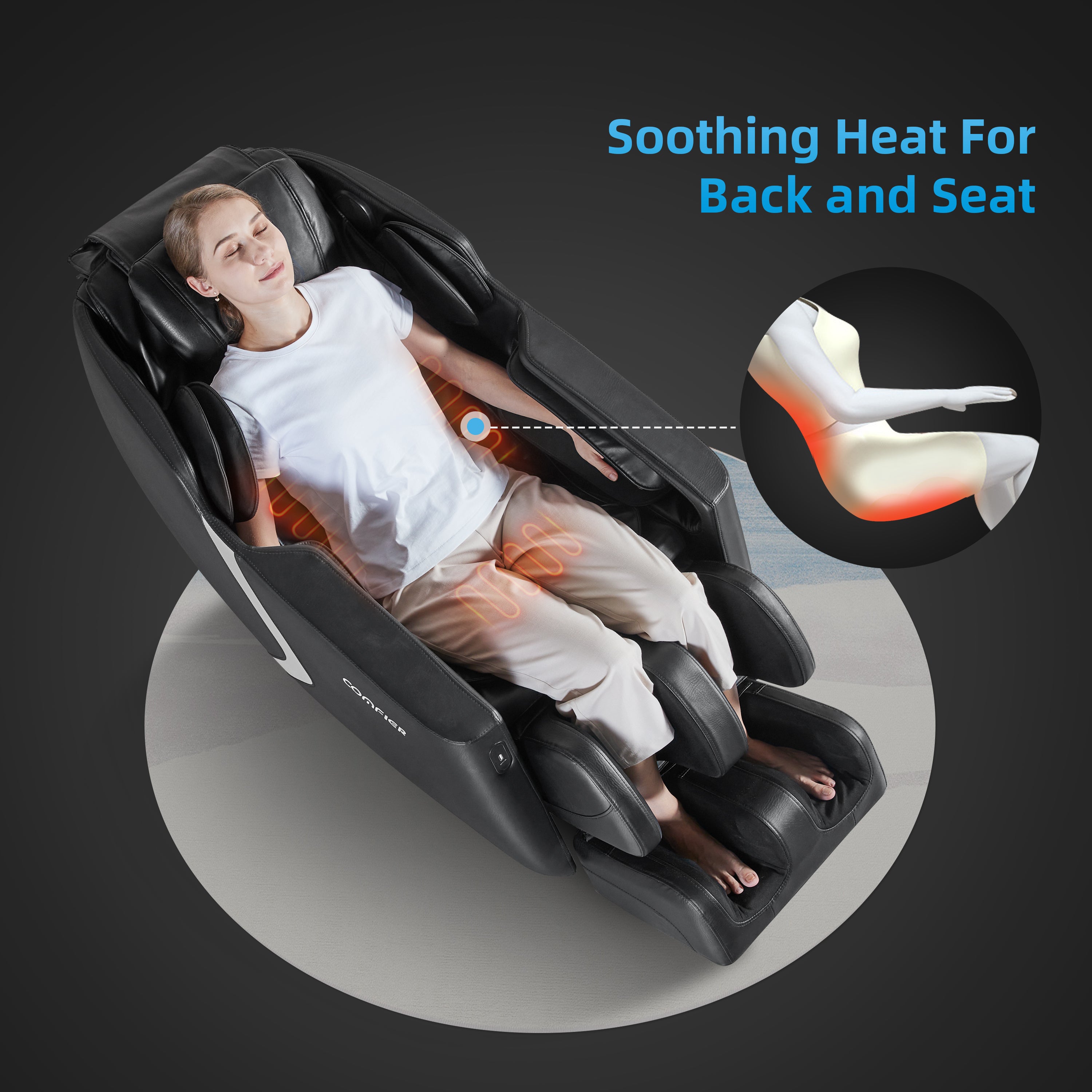 Comfier Massage Chair Recliner,Full Body Massage Recliner Chair, Zero Gravity,Bluetooth Speaker --CF-9212