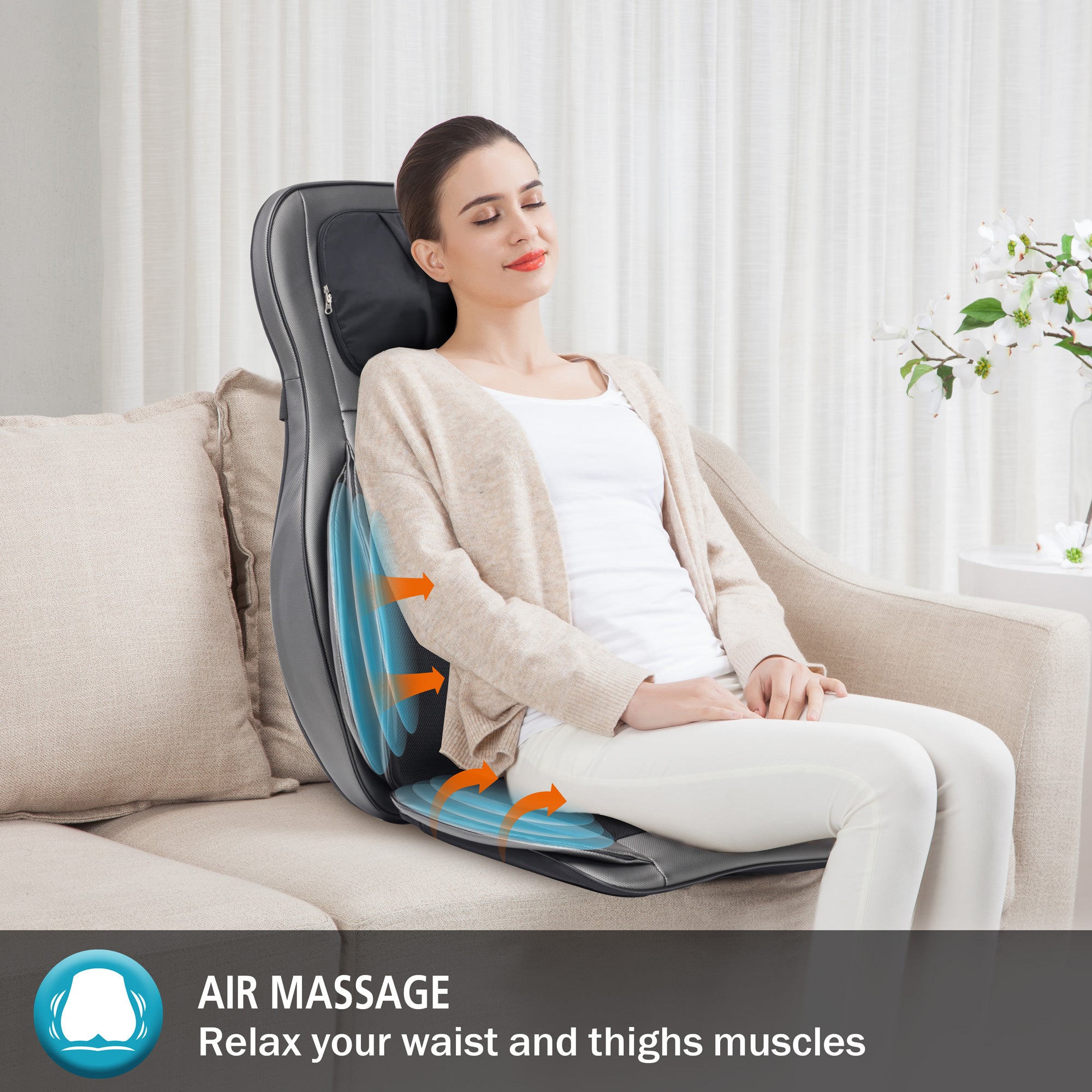 Certified Refurbished - Full Neck & Back Massager with Air Compress & Shiatsu