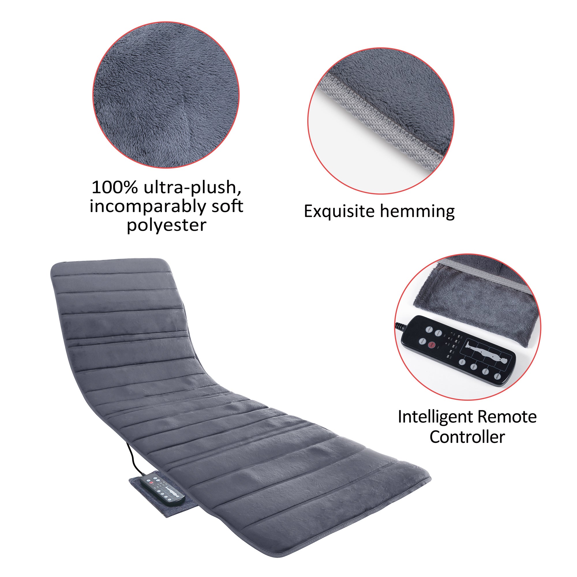 Comfier Full Body Massage Mat with Heat & Vibration Motors & 2 Therapy Heating pad - 3603S