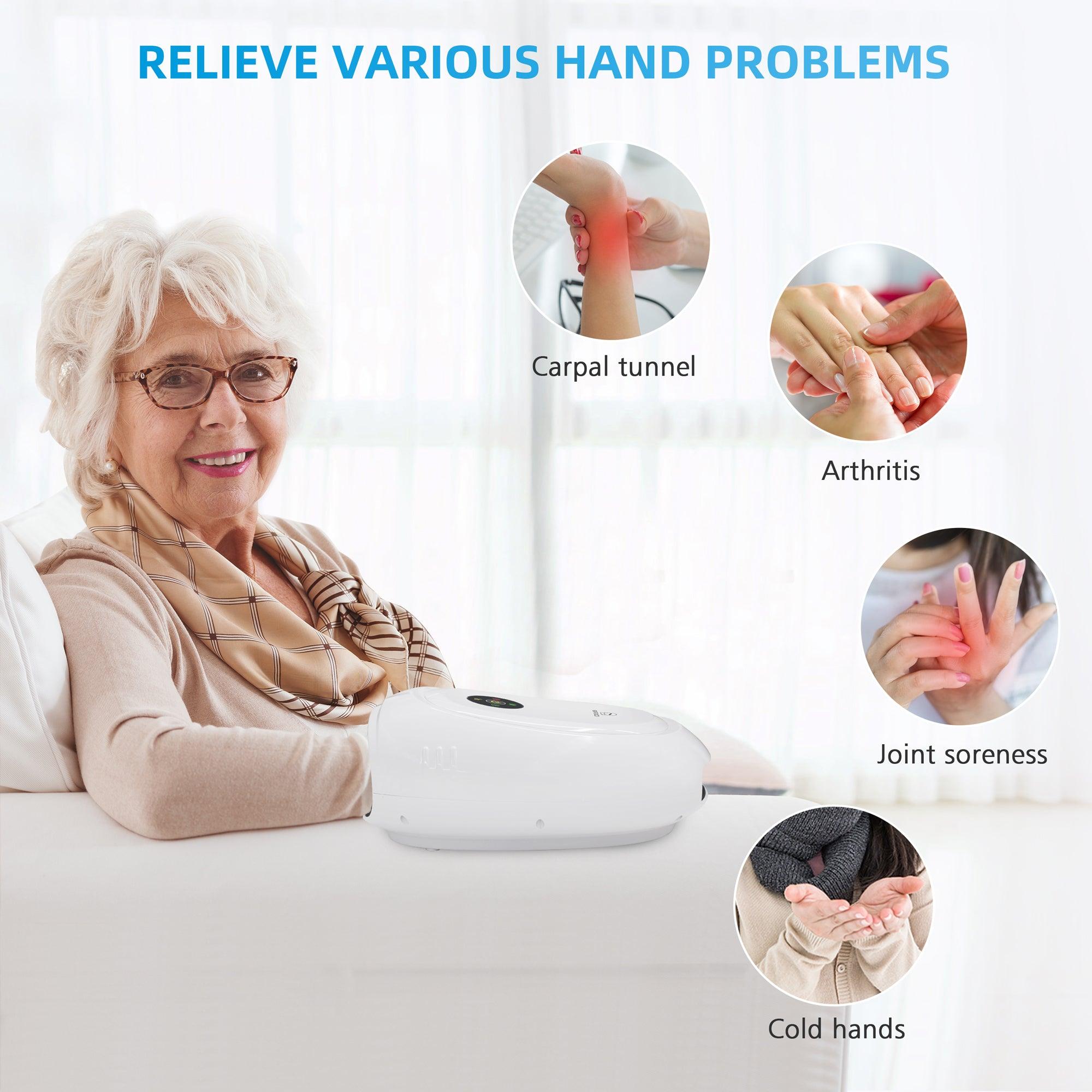 Comfier Cordless Hand Massager with Heat,Compression & Vibration,Massage machine for Hands with APP Control - 4101APP