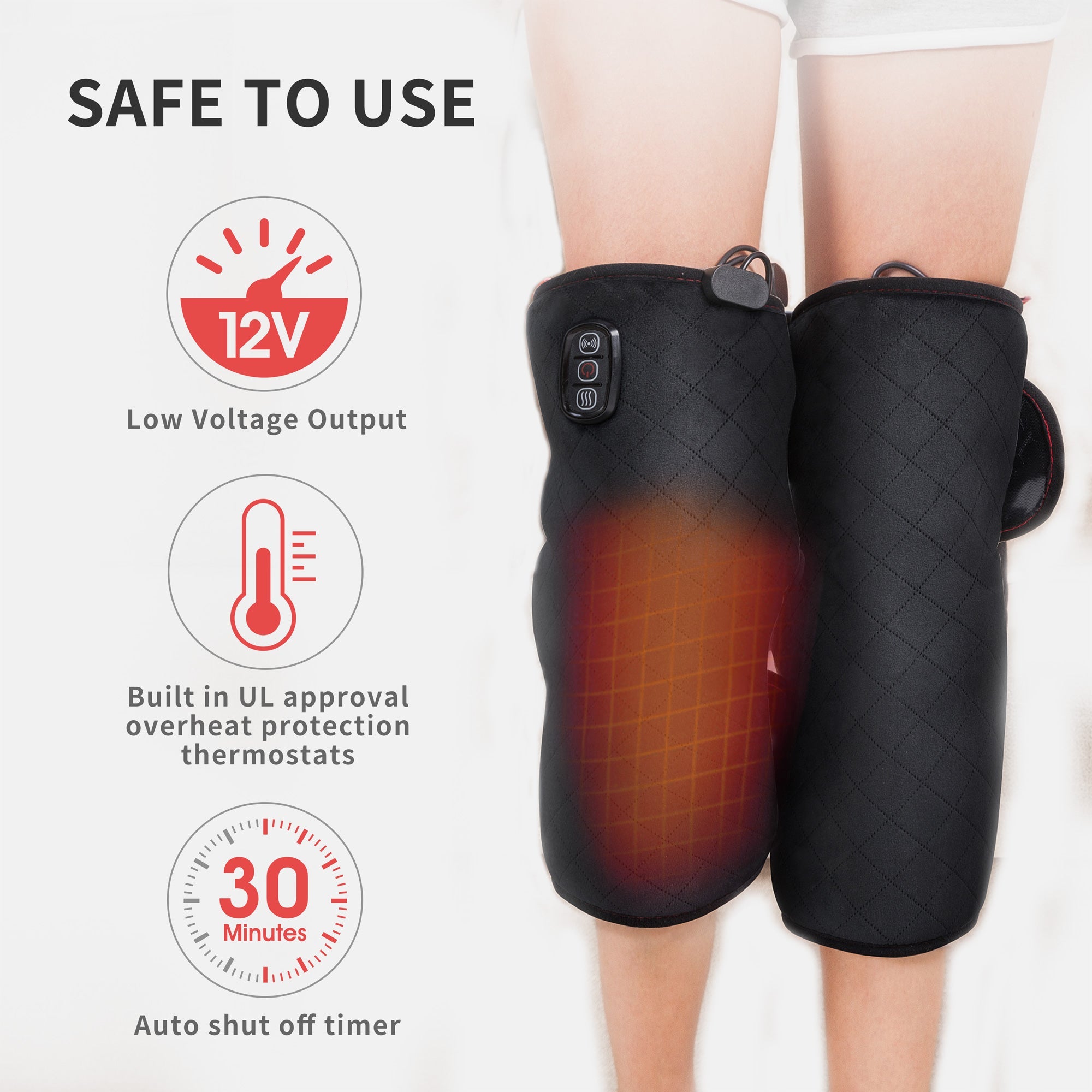 Certified Refurbished - Comfier Heated Knee Brace Wrap with Massage,Vibration Knee Massager with Heat - 5701-USED